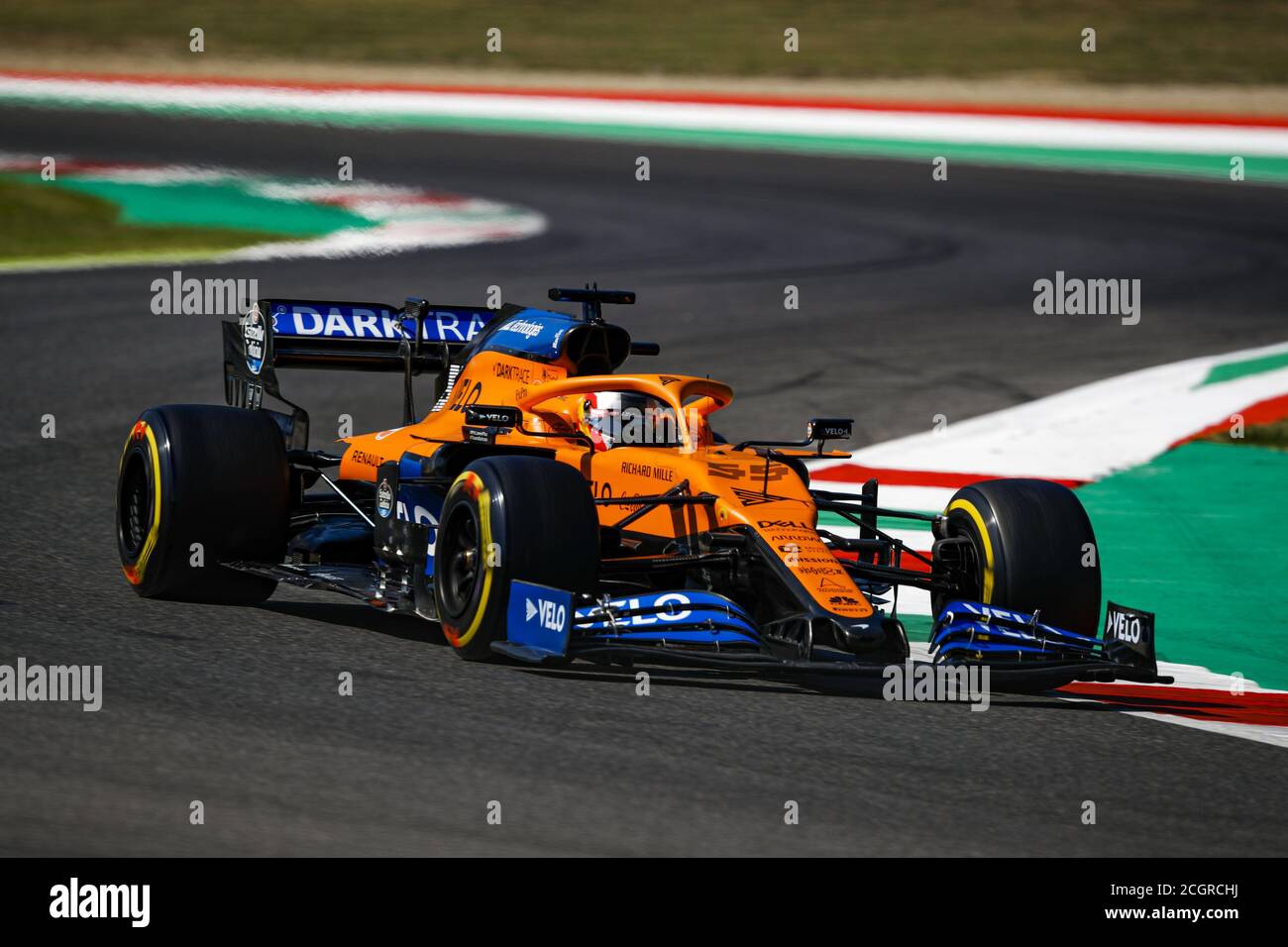 Toskana, Italien. September 2020. SAINZ Carlos (SPA), McLaren Renault F1 MCL35, Aktion während der Formel 1 Pirelli Gran Premio della Toscana Ferrari 1000, 2020 Tuscan Grand Prix, vom 11. Bis 13. September 2020 auf dem Autodromo Internazionale del Mugello, in Scarperia e San Piero, in der Nähe von Florenz, Italien - Foto Florent Gooden / DPPI Kredit: Lm/DPPI/Florent Gooden/Alamy Live News Stockfoto