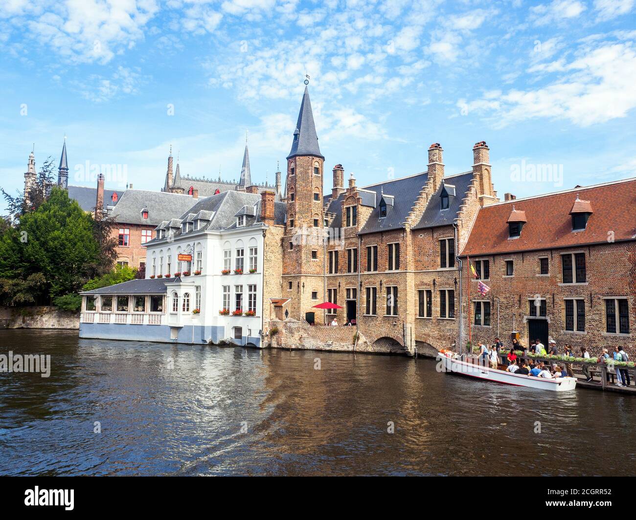 Rozenhoedkaai - Brügge, Belgien Stockfoto