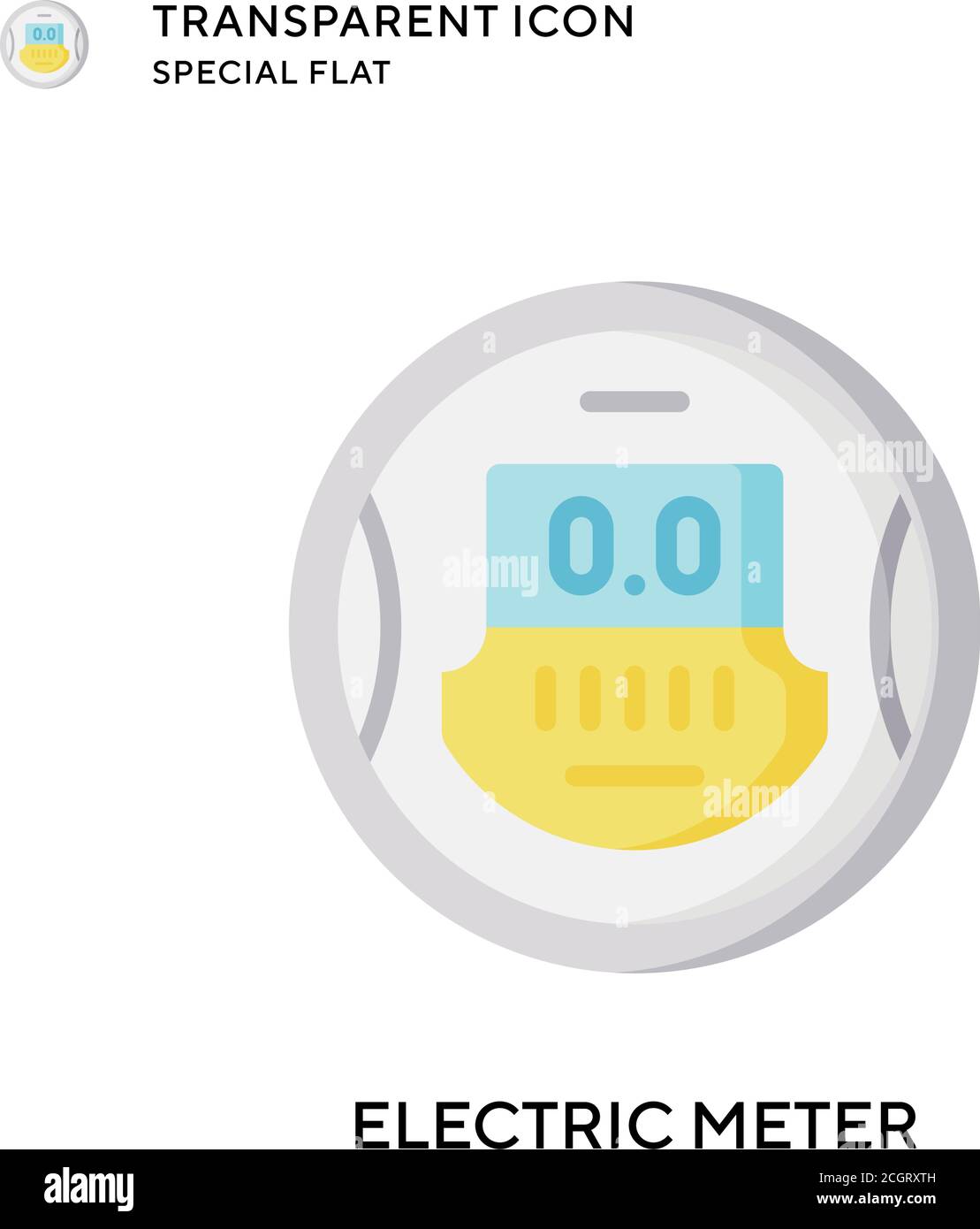Vektorsymbol für elektrisches Messgerät. Flache Illustration. Vektor EPS 10. Stock Vektor