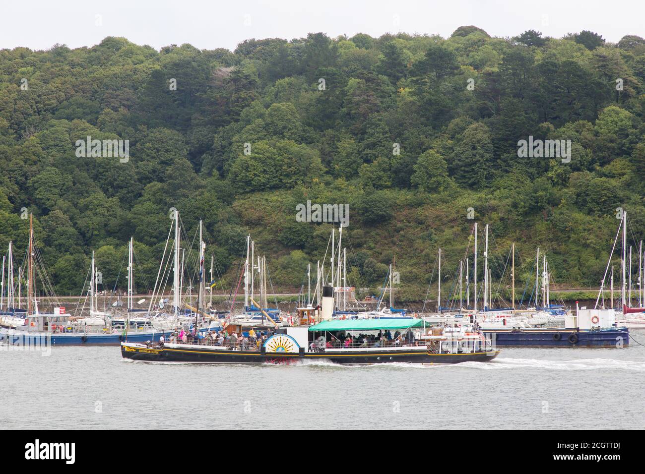 Das Tretboot Steamer 'Kingswear Castle' in Dartmouth, Devon, England, Vereinigtes Königreich. Stockfoto