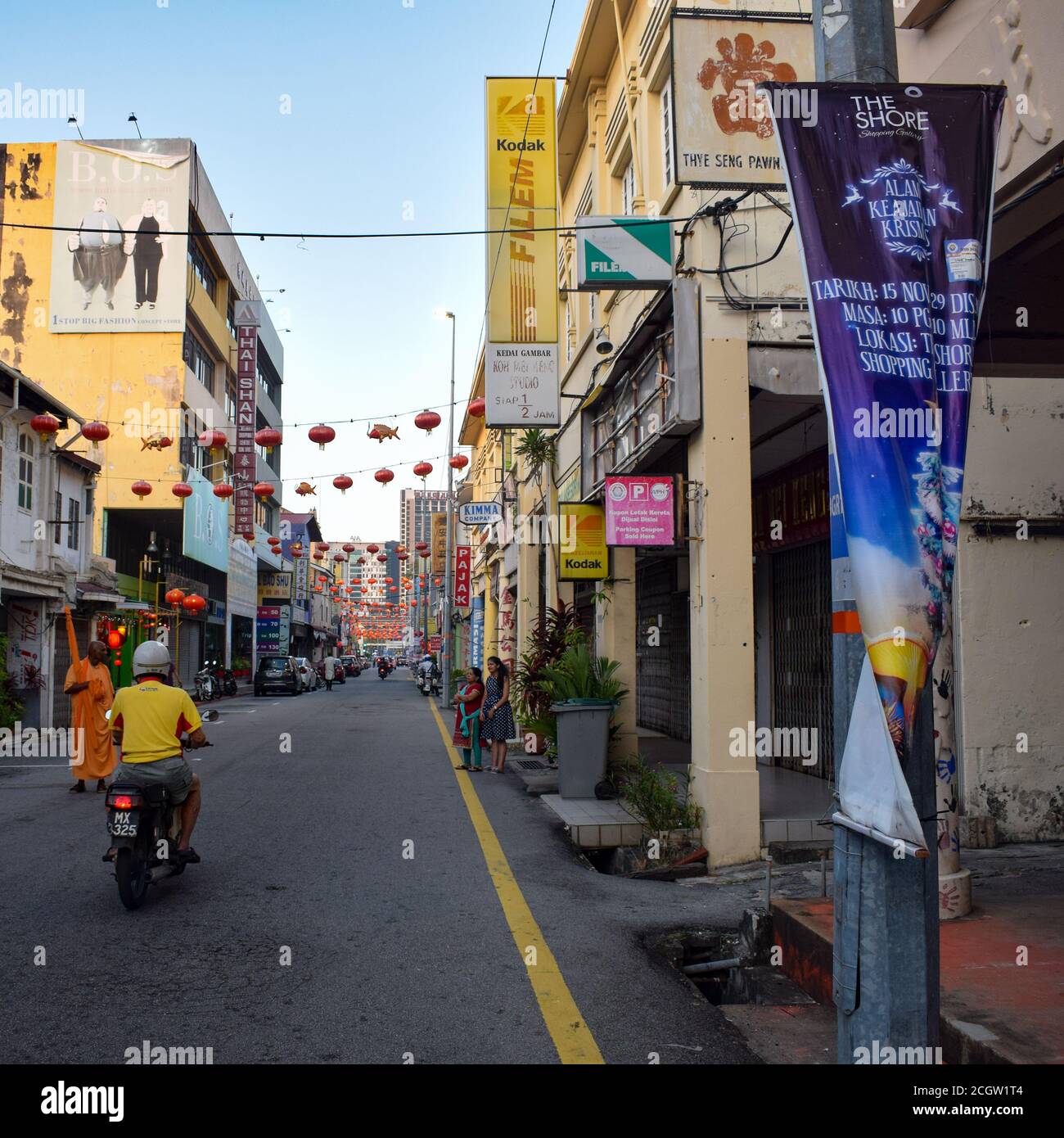 Malacca, Malaysia - Januar, 01 2020: Jagannath rath yatra in der Jonker Street ist die zentrale Straße von Chinatown in Malacca. Es wurde als UNESCO wo Stockfoto