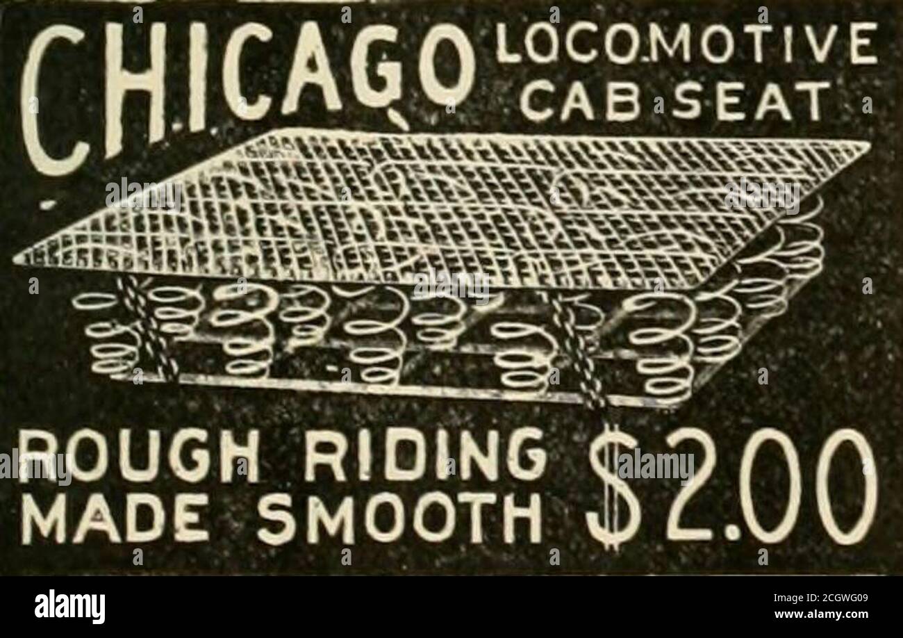 . Eisenbahn- und Lokomotivbau: Eine praktische Zeitschrift für Triebkraft und Schienenfahrzeuge. Wird von der Leading Railroads verwendet. R. Mushef si STÄHLE. SPECIAL TITANIC Diese Waren sind die Standard ot Excellence Sole Representatives in den Vereinigten Staaten, Kanada und Hexico. B. M. JONES & CO. No. 159 Devonshire St., BOSTON.No 143 Liberty St., NEW YORK. WAEEBO BEI EAST BOS VERWENDEN. Setzen Sie einfach den Tliis-Sitz auf die Box und legen Sie Ihr Polsterpolster darauf, egal in welcher Größe oder Form. Senden Sie Bargeld, Staat Größe, griTe Ihr Gewicht. Haggard & Marcuson Oo., 417 South Canal St., Chicago, 111. Werfen Sie einen Blick auf den Frühling Hänger unde Stockfoto