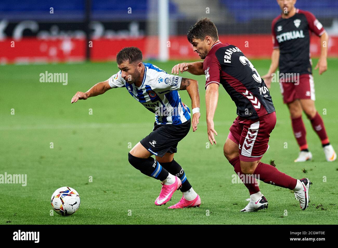 Barcelona, Spanien. September 2020. Adrian Embarba beim Liga SmartBank Spiel zwischen RCD Espanyol und gegen Albacete Balompie im RCD Stadion am 12. September 2020 in Barcelona, Spanien. Bild: Dax Images/Alamy Live News Stockfoto