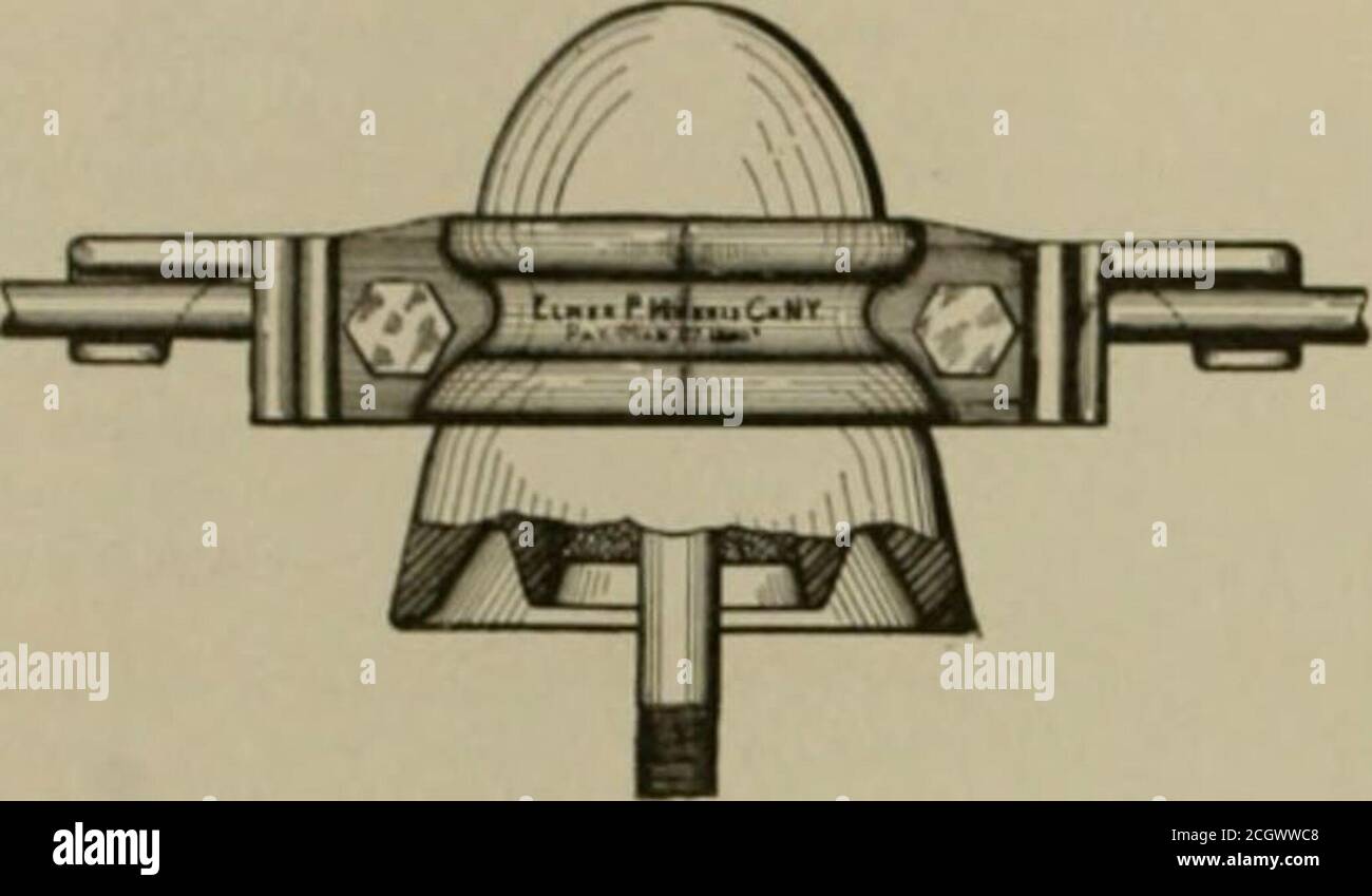 . Die Bewertung der Straßenbahnen. Ihre Familien als Ferienresort. Die Fischerei ist cxcepti&lt;iually goo 436 STRASSE EISENBAHN ÜBERPRÜFUNG. [Vol. XIV Nr. 6. lli^h-Tcnsion Line .Material. (^ranc Iatcnt Pup Sicherheit naiv. Die accompuiijiiig illtistratiuiis sliuw ty/H.S uf neue High-Tensionline ni.itcrial vor kurzem pnl auf der m.irket hy die Elmer P. MorrisCo. Die gre.it Dillikultie, wenn nicht gar Unmöglichkeit, eine Kompo-sition zu sichern, die den zerfallenden cfTects des alterniating Stroms standhalten wird, führte zur Annahme in das Material illustrierte nf-A-Design. MORRIS LINE ISOLATOR. Erlaubt den Einsatz von Stockfoto