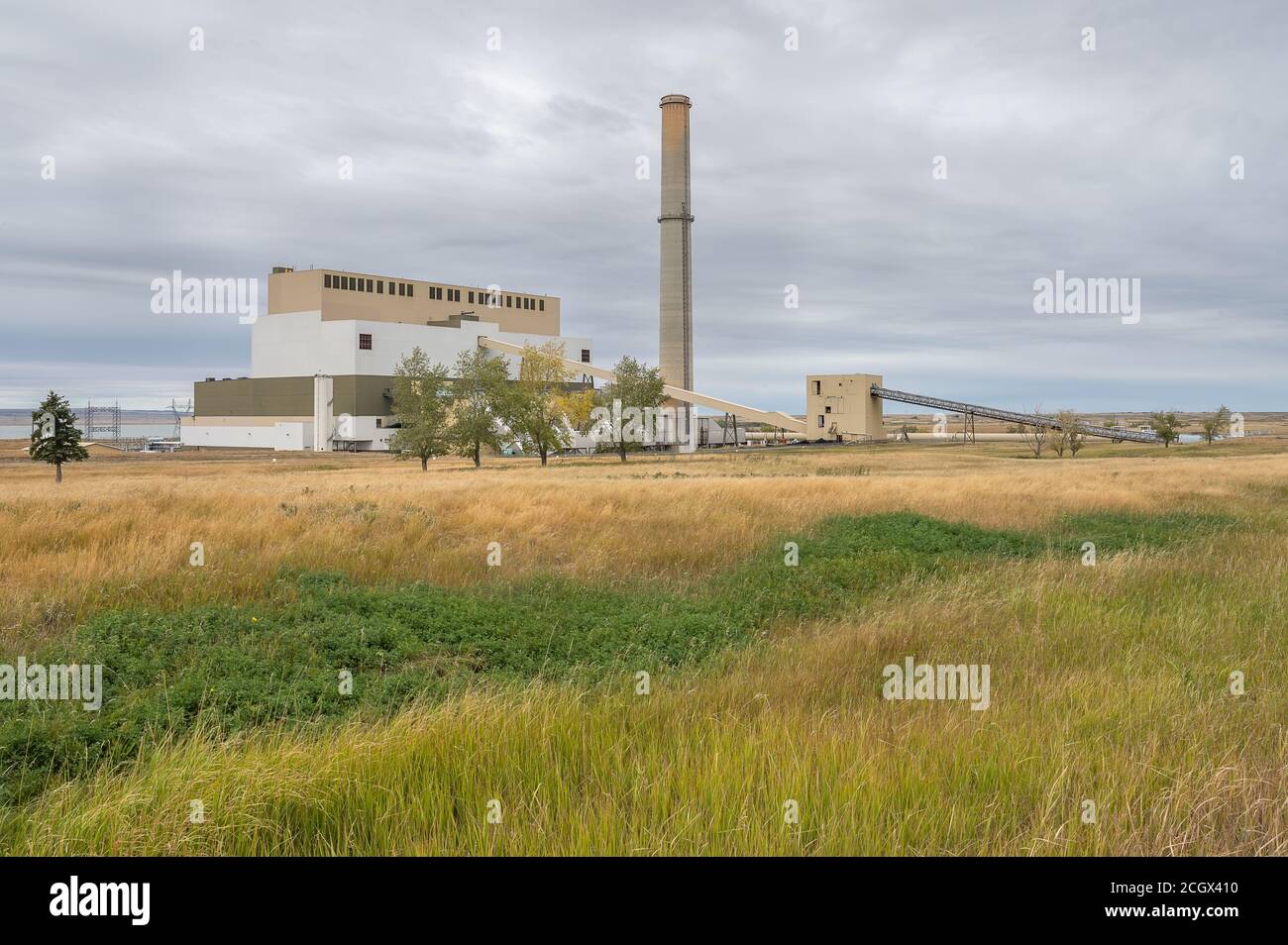 Kohle- und Erdgasgenerator in der Nähe von Hanna, Alberta, Kanada Stockfoto