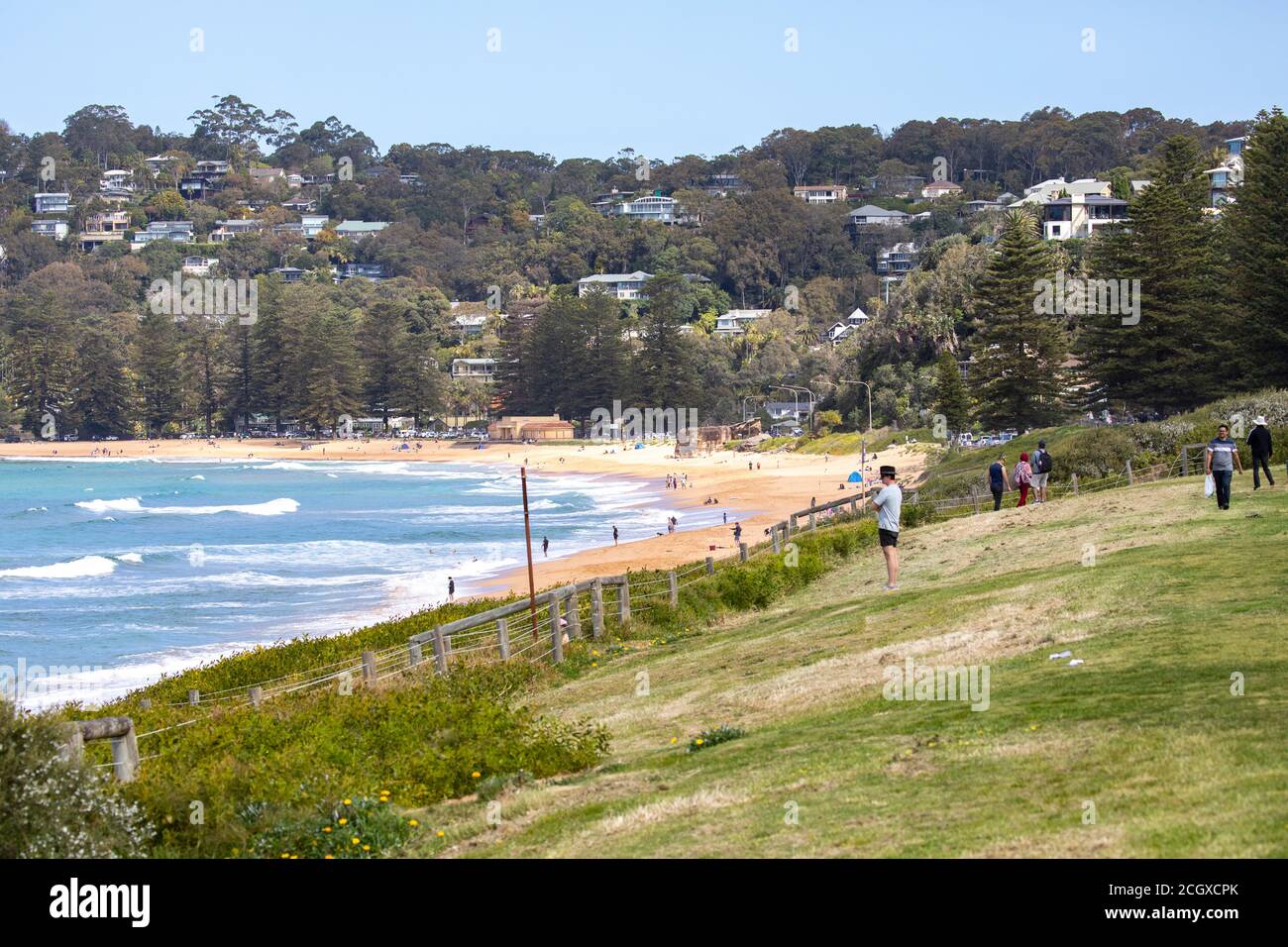 Lifestyle am Palm Beach, wohlhabender Vorort von Sydney, NSW, Australien Stockfoto