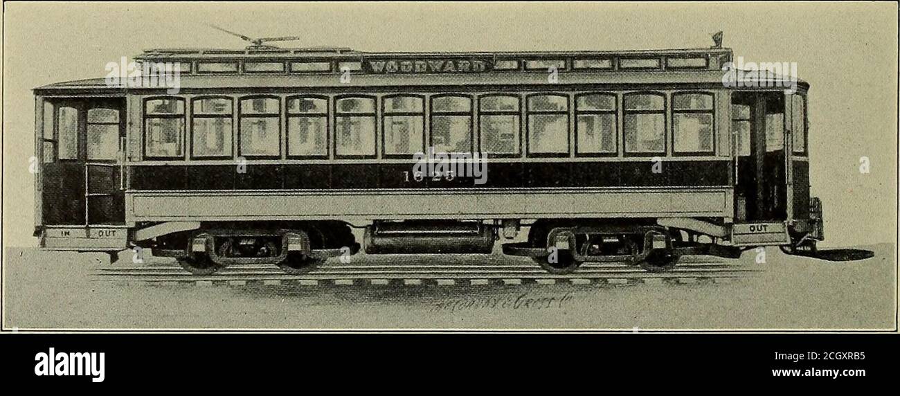 . Stahlschienen; ihre Geschichte, Eigenschaften, Festigkeit und Herstellung, mit Hinweisen auf die Grundsätze der Schienenfahrzeuge und Gleisgestaltung . 51 Fuß Single-End, zwei-Fach, schnell Interurban Car.Sitzkapazität, 52. Gewicht der Karosserie, ca. 26,500 11 Radstand von LKWs, 66. Gewicht der LKW, 18,600 lbs. Gewicht komplett, ca. 32 Tonnen. –  ,.     ^ ,AO - HIIn m i&. 48 Fuß Mittlere Vorhalle, Bogendach, Stahl-Prepayment-Wagen. Sitzplatzkapazität, 54. Gewicht der Karosserie, 22,000 lbs. Radstand der Lastwagen, 64. Gewicht der LKW, 16,132 lbs. Gewicht komplett, ca. 26 Tonnen.. 42 Fuß Doppelstapler, einseitig, Pa Stockfoto