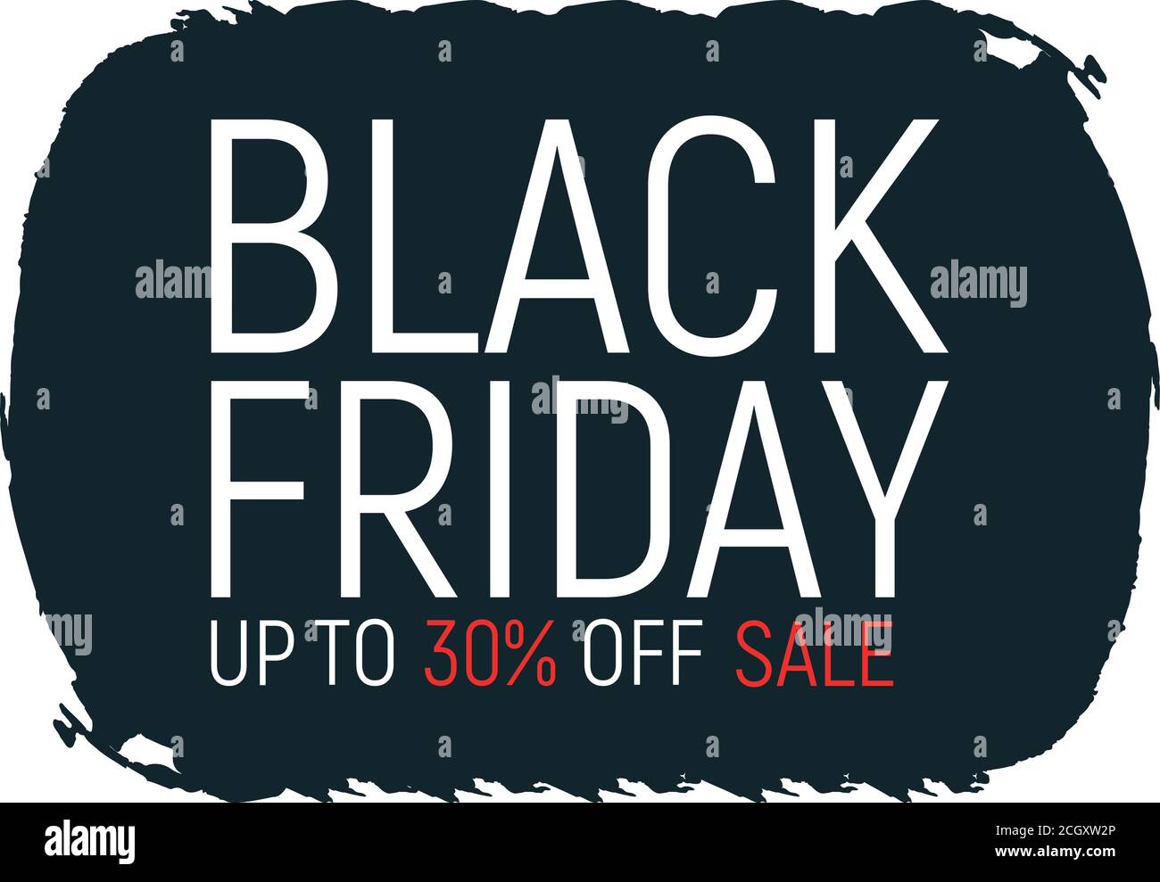 Konzept schwarz freitag Event Banner und Flyer, große Verkauf Freigabe Schrift Text Vektor Illustration. Design Werbung 30% Closeout Promotion Label, Meere Stock Vektor
