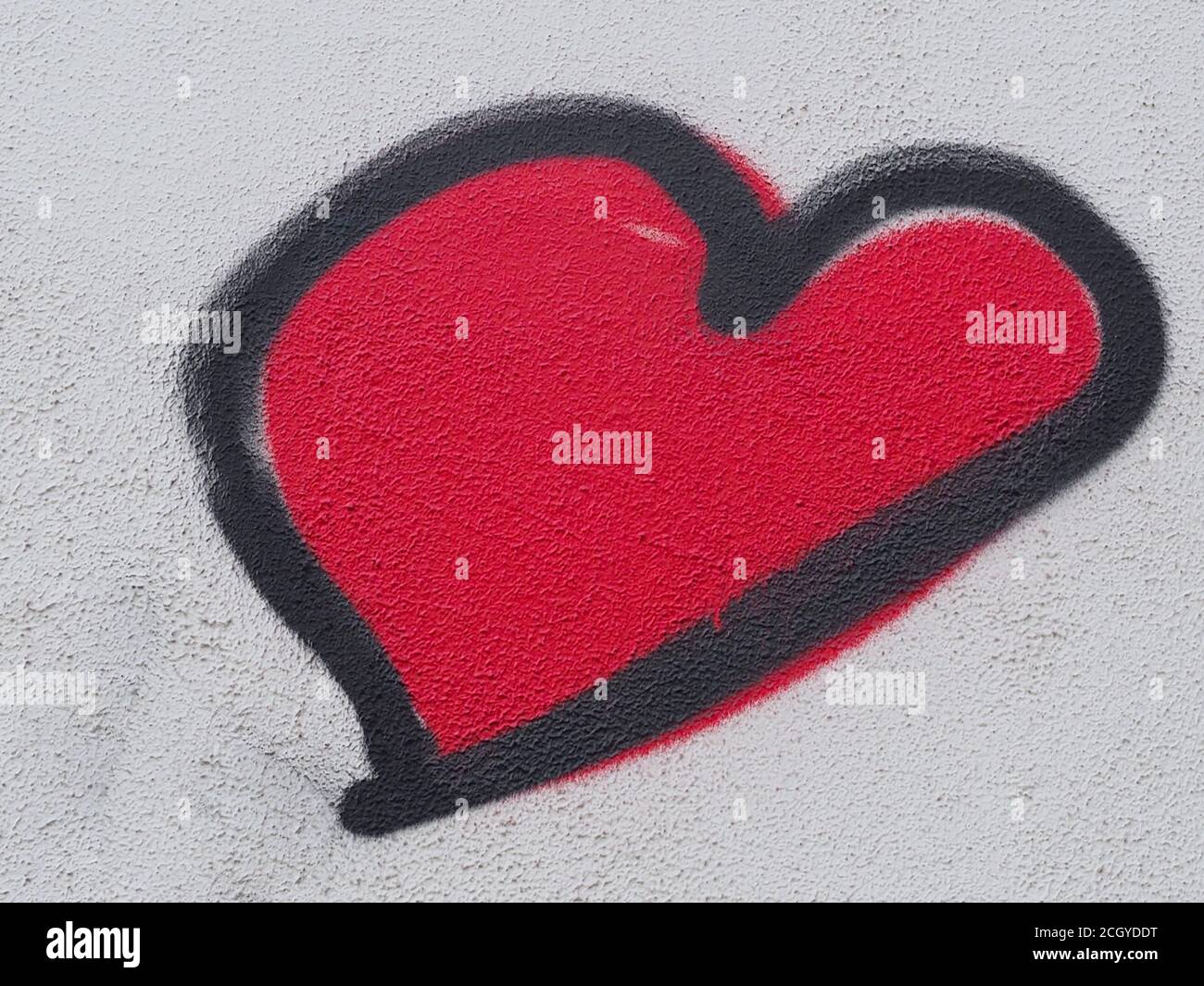 Red Aquarell Von Herz Auf Weissem Hintergrund Stockfotografie Alamy