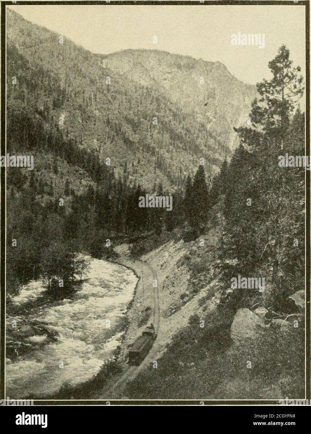 . Buch des Königlichen Blauen . rund um sie sind die versunkenen Gärten, reich an Blumen.Stehen an der Spitze des Cascade Court einen klaren Tag und Blick auf Rainier Avenue, der schneebedeckte Gipfel des Mount Rainier, der höchste Berg in den UnitedStates, 14,363 Meter hoch, ist wunderschön ausgekleidet achtzig Meilen entfernt. Mount Rainierist südlich des Ausstellungsgeländes; im Nordosten sind die Selkirker Berge, und im Westen bilden die schneebedeckten Köpfe derOlympischen Spiele eine schroffe Umrisse gegen den Himmel. Im unmittelbaren Vordergrund befinden sich die Seen Washington und Union, auf deren Horen die Ausstellung gebaut wird.OV Stockfoto