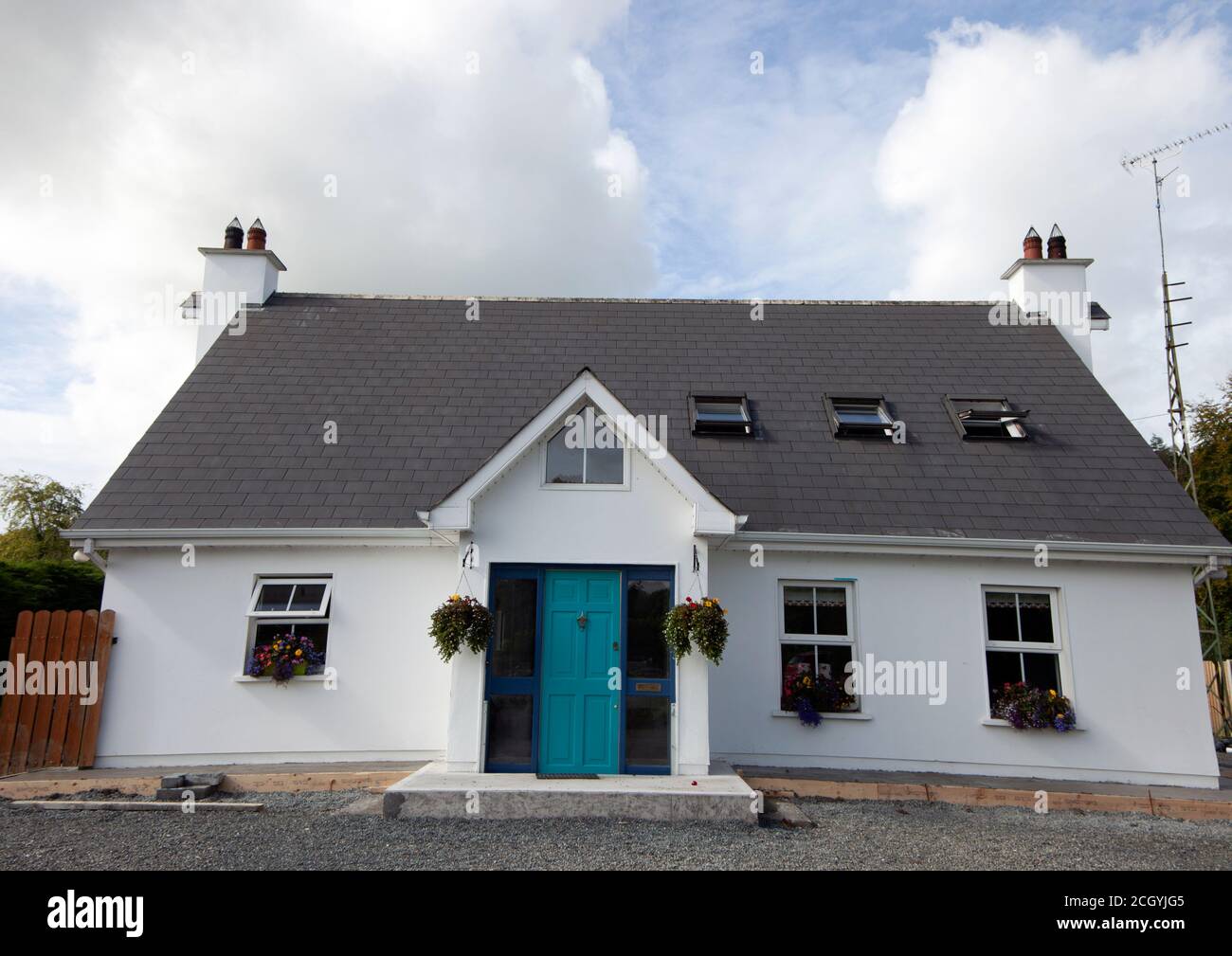 Neu erbautes irisches Landhaus, Co Cavan, Irland Stockfoto