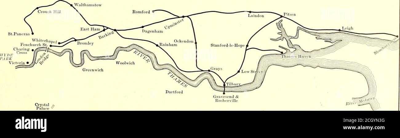 . Die Straßenbahn Zeitschrift . LONDON, TILBURY & SOUTHEND RAILWAY. STRCTL RY.JOURNN] KARTEN, DIE DIE STADTTERMINALS EINER REIHE VON DAMPFEISENBAHNEN IN LONDON ZEIGEN 53 GRAD STREET RAILWAY JOURNAL. [Vol. XX. Nr. 14. Die ihr in jeder Gemeinde, auf jeder Straße, ungeheure Beitragszahler seid. Ihr werdet nun tatsächlich von Räten, Straßenbehörden und privaten Abenteurern benutzt, die auf den Straßen, die ihr weitgehend unentgeltlich für sie haltet, als ein Mittel des Wettbewerbs gegen euch selbst stehen. – J. StaatsForbes, bei der London, Chatham & Dover Railway Meeting, Feb. 3,1902. Wir sind, wie fast alle Eisenbahngesellschaften, ein Stockfoto