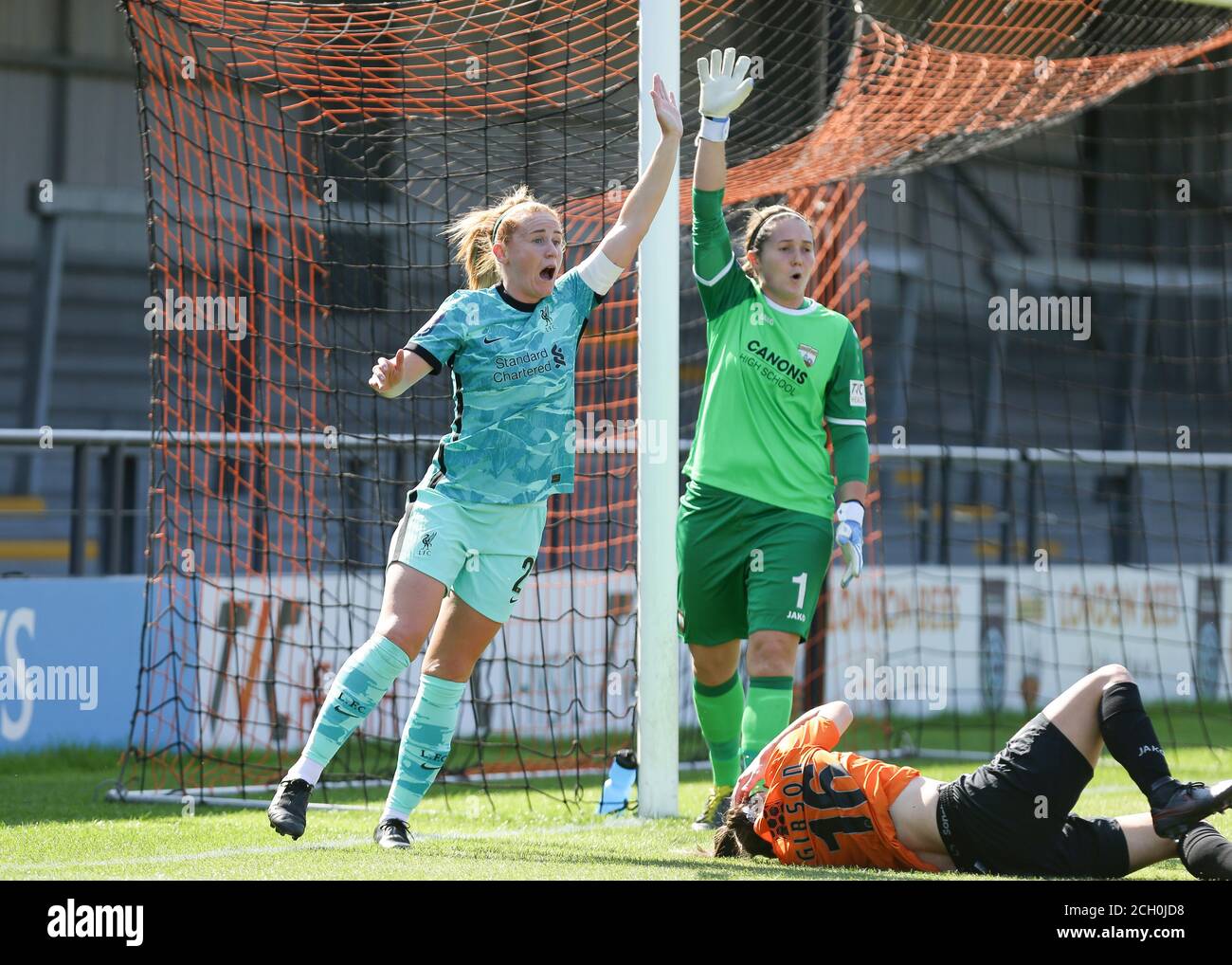 London, Großbritannien. September 2020. Rachel Furness von Liverpool Women reagiert während des FA Women's Championship Matches London Bees gegen Liverpool Women. Jacques Feeney/SPP Kredit: SPP Sport Pressefoto. /Alamy Live Nachrichten Stockfoto