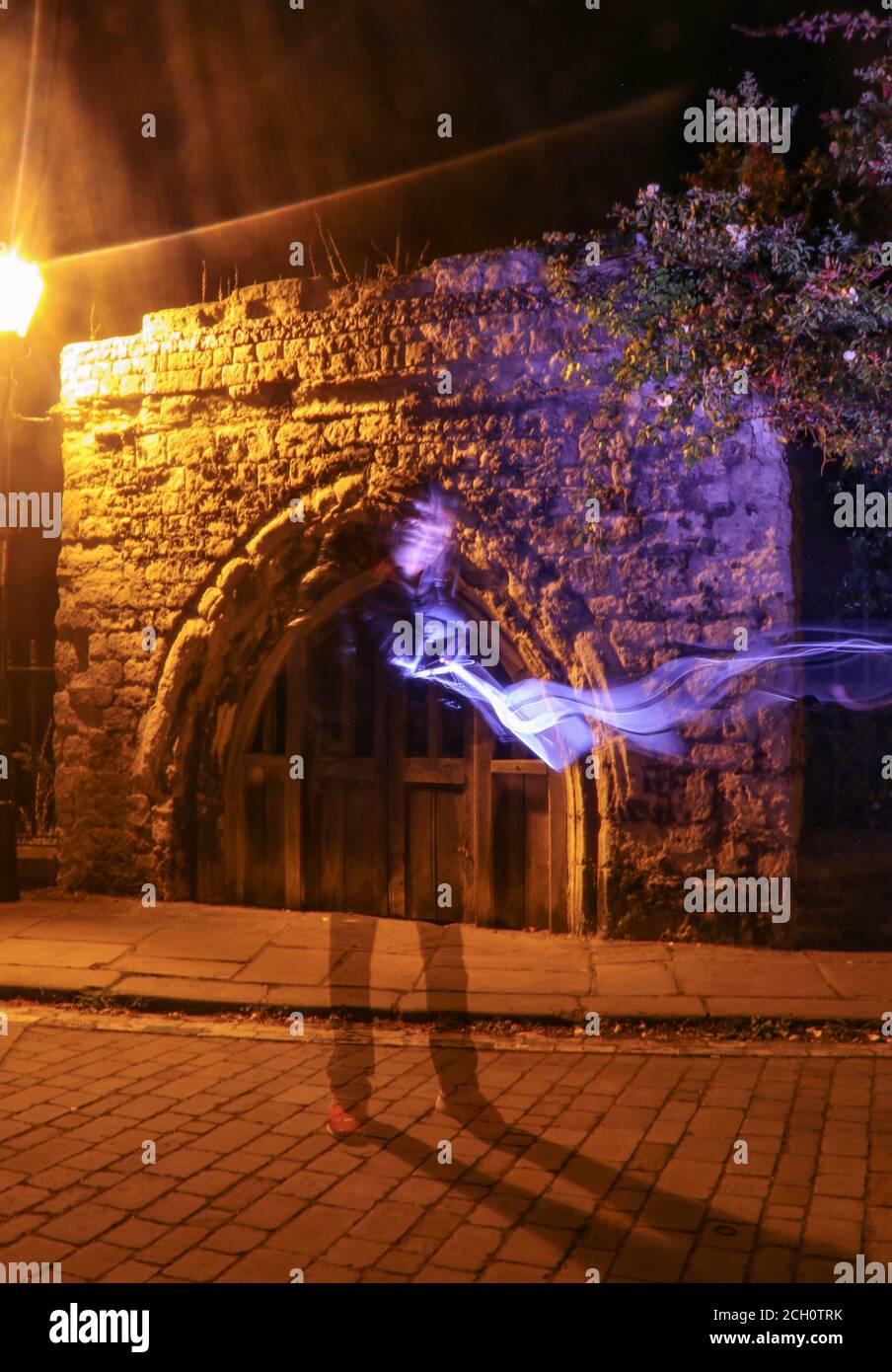 Wunderschöne ätherische Beleuchtung mit Geistereffekt, Historic Rochester, Kent, England, Großbritannien, Vereinigtes Königreich Stockfoto