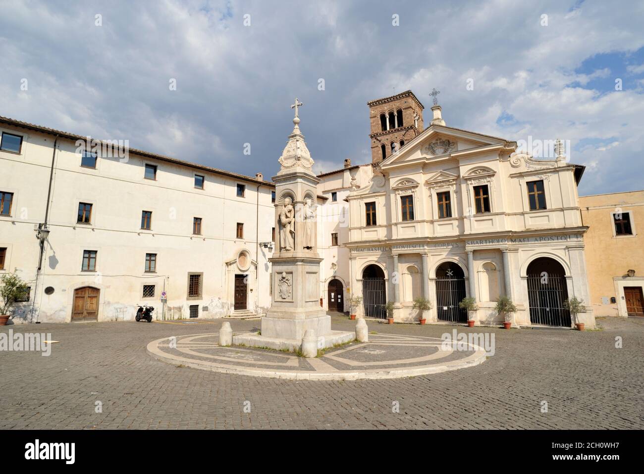 Italien, Rom, Isola Tiberina, Kirche San Bartolomeo all'Isola Stockfoto