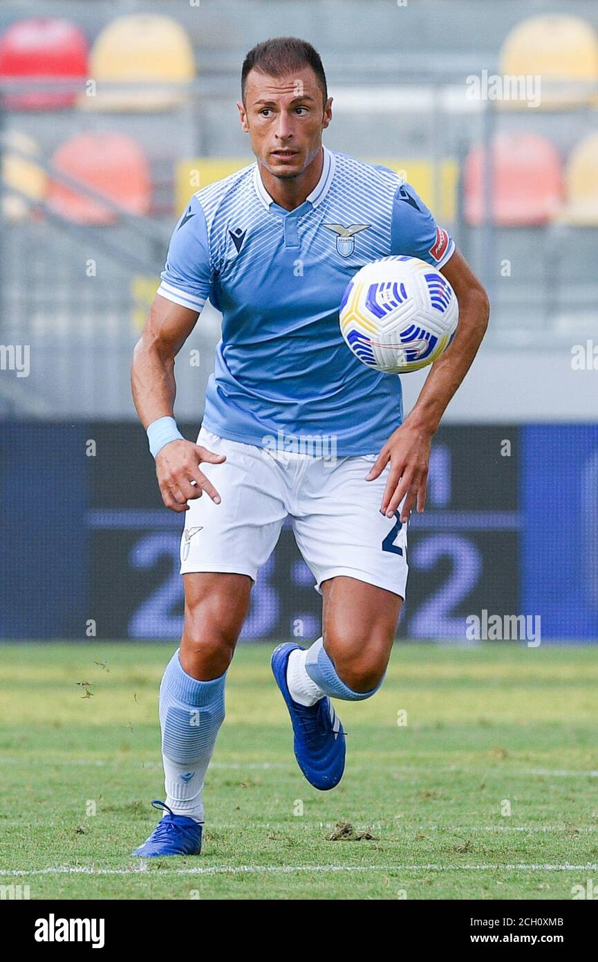 Frosinone, Italien. September 2020. Stefan Radu von SS Lazio beim Freundschaftsspiel zwischen Frosinone und SS Lazio im Stadio Benito Stirpe, Frosinone, Italien am 12. September 2020. Foto von Giuseppe Maffia. Kredit: UK Sports Pics Ltd/Alamy Live Nachrichten Stockfoto