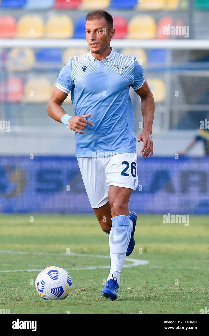 Frosinone, Italien. September 2020. Stefan Radu von SS Lazio beim Freundschaftsspiel zwischen Frosinone und SS Lazio im Stadio Benito Stirpe, Frosinone, Italien am 12. September 2020. Foto von Giuseppe Maffia. Kredit: UK Sports Pics Ltd/Alamy Live Nachrichten Stockfoto