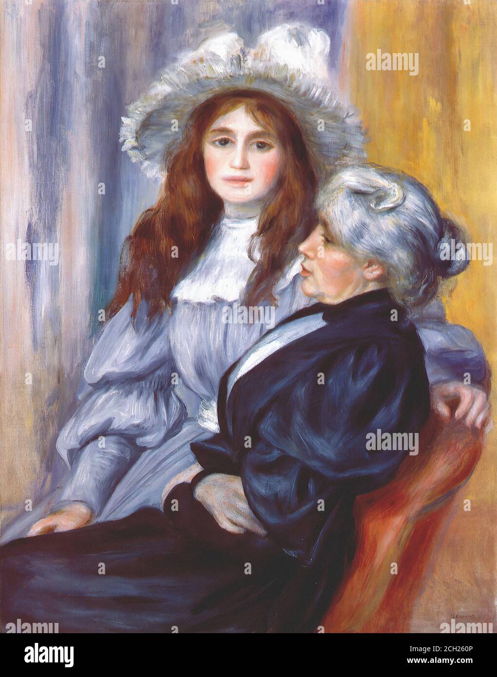 Pierre-Auguste Renoir - Berthe Morisot und ihre Tochter Julie Manet 1894 - Französische Schule - 19. Jahrhundert Stockfoto