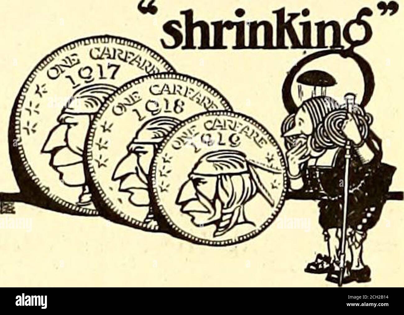 . Elektrische Eisenbahn Zeitschrift . TheShrunkenNickel der Wert des Nickels ist um die Hälfte geschrumpft. Das entspricht einer kürzungder Fahrpreis in zwei. Warum? * * * vor dem Krieg 64 Nickelswürde eine Tonne Kohle für kaufen. Ihre Subway-Service. Jetzt kaufen sie nur eine halbe Tonne. KNtOUGH RAPID TTUNSTT UNTERNEHMEN die biterborough, betreibt Mehr sie Stockfoto
