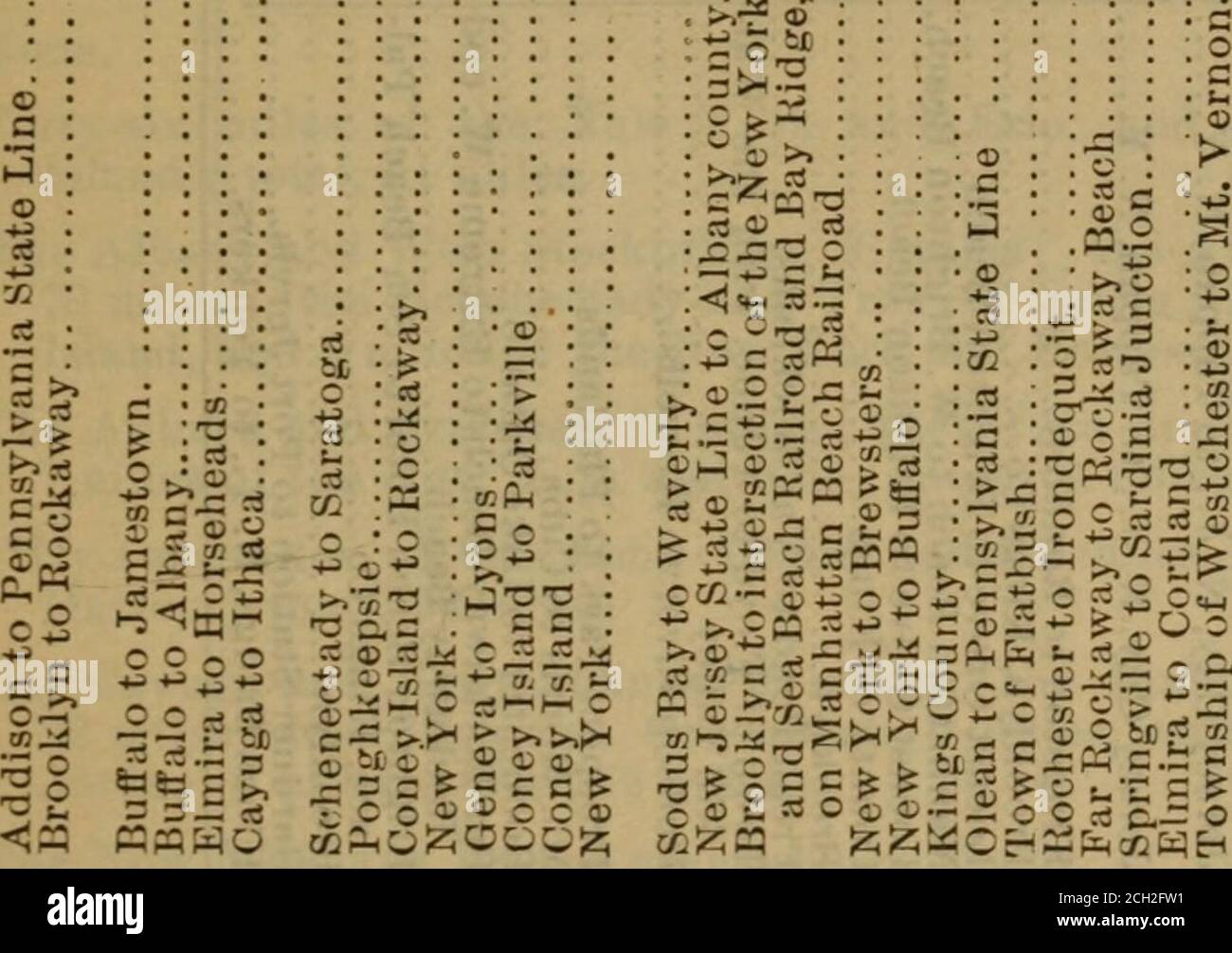 . Jahresbericht des State Engineer und Surveyor des Staates New York und der Tabulationen und Abzüge von den Berichten der Eisenbahngesellschaften für das Jahr Ende .. . Eisenbahnverbindung. 57 c .-a – ein 2 = ^ « rt 1^ 5 !3 o CO ; A ; TJD CSO o. c- C – O) J- -3 Wenn ^ 2 n -ts-kjc c c o c &gt;&gt;.s c- &gt;. ^ c-5 C5 S C 2 C =^ 5CO0 c o S c ® S.2 2is3 c^ ^ a *- CC5 - t^ Si 4J O n C +J o ^ c  o o a&gt; 0) DC c o o .-o c o c CP o^S.2 4i©SS.2i3 o N CO • (V .a . V4/ . . c o-T ; – •^ •- 85 C O c3 (D O.Z. &lt;X) O &lt;V o c £ c o c –^-i rt o--g- S^ =--^ -.^ w C „ O C C O Stockfoto
