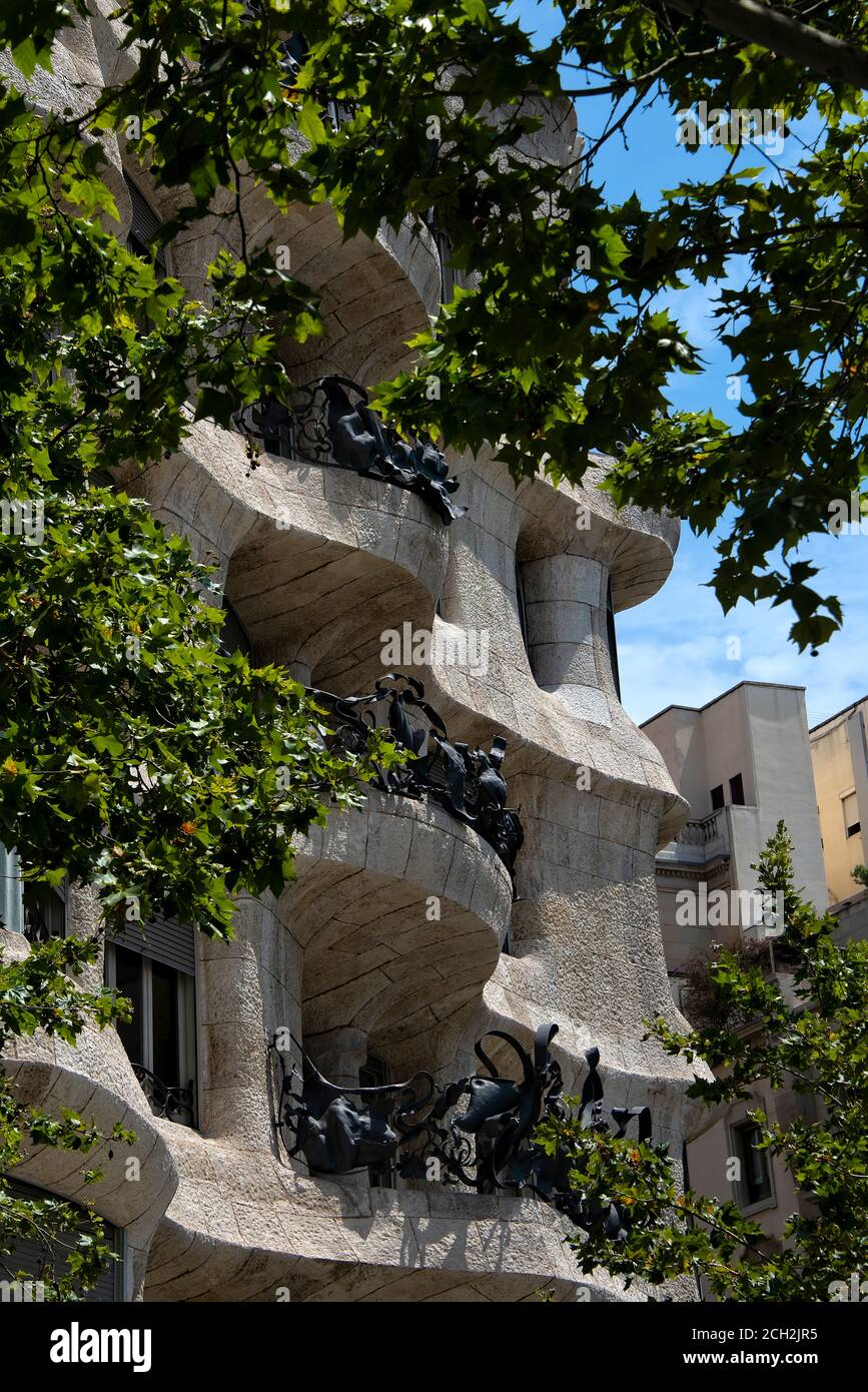 Die Jugendstil-Bewegung erzeugt kreative Gebäude in der spanischen Region bekannt als Cataluna. Stockfoto