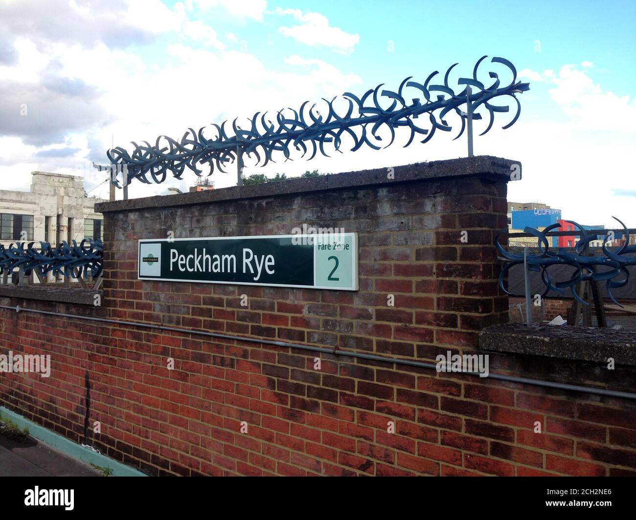 Peckham Rye Bahnhof, Detail Stockfoto