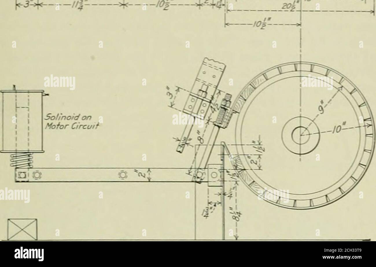 Amerikanischer Ingenieur . le □V^r (.K^&gt;. MM M^ //Ji. Automatische  Bandbremse auf der Hebetrommel der Drop Testing Machine. Rent scheitert,  und die Startups werden von diesen safetj- Haken gehalten, wenn der