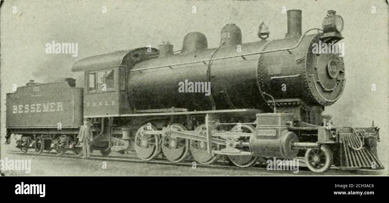 . Amtliche Verfahren . g. Steel Tired Wheel Company HERSTELLER VON ALLEN ARTEN VON STAHL MÜDE RÄDER FÜR DEN EISENBAHNSERVICE. General Office, Empire Building, 71 Broadway N. Y. City. KORRESPONDENZ ANGEFORDERT. Taylor vo^Hire KOLBENSTANGEN und ACHSEN aus STAHLSTÄHLEN, die von der führenden Eisenbahn verwendet werden.R. MUSHETS SfpEyr STÄHLE, die mehr Arbeit leisten als alle anderen bekannten Stähle DIESE WAREN SIND DER STANDARD DER EXZELLENZ.Alleinverpresser in den Vereinigten Staaten, Kanada und Mexiko B. M. JONES & CO. No. 159 Devonshire Street, BOSTON. No. 143 Liberty Street, NEW YORK. AMERIKANISCHE LOKOMOTIVE FIRMA, ERBAUER VON EINZELNEN EXP Stockfoto