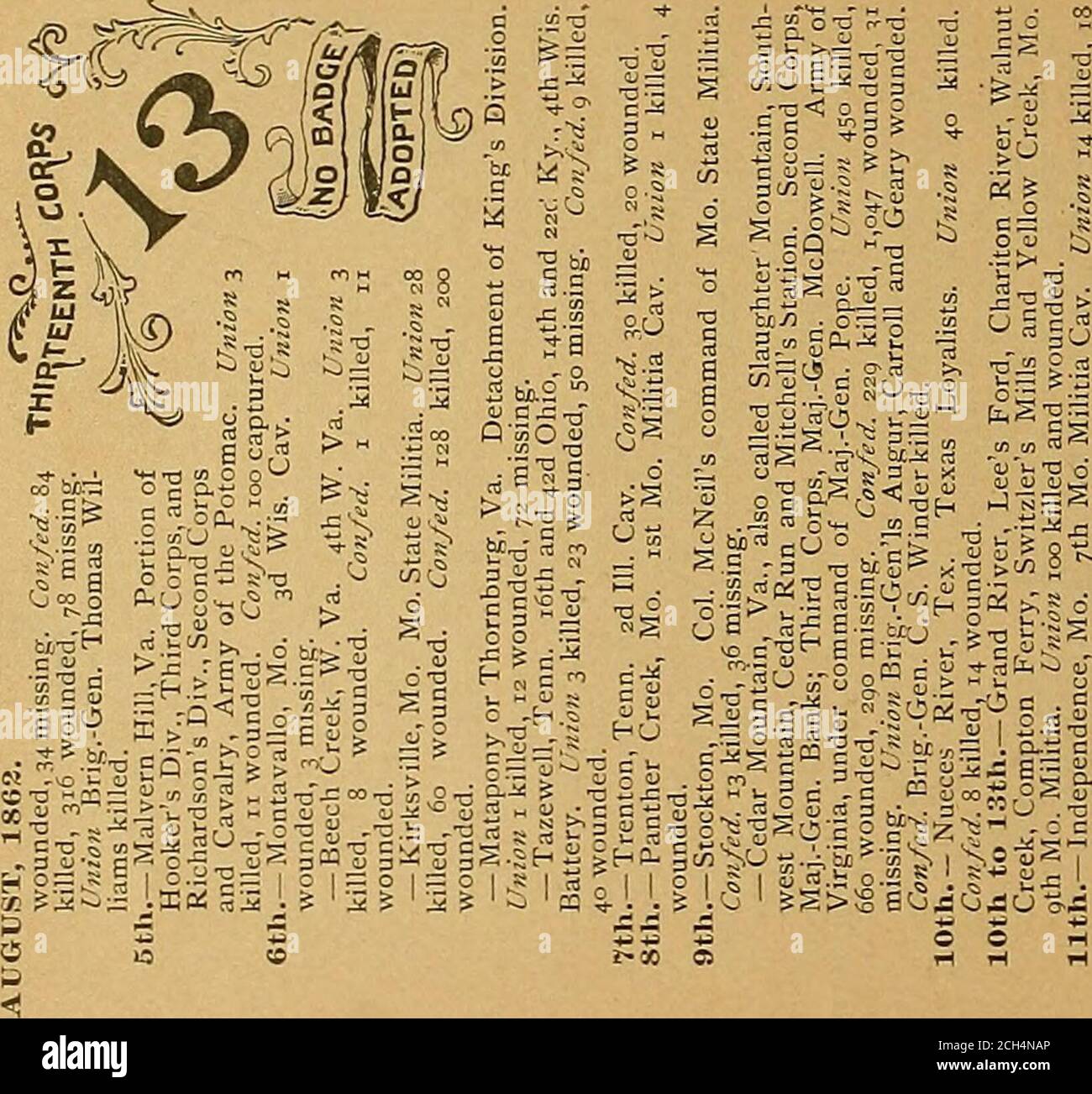 . 1861-1865. Schlachten für die Gewerkschaft und die Union Kräfte darin engagiert, zusammen mit einem Rekord von Verletzten .. . ^ ^ y. c ^ ^ ^. = 15 H» .o ^ 1) O O w-o :? S A S H - ;t:.„ ^-A J?.. 3 3 – V 1, S-SFF-SSK fch. o:mentskilled.1 und&gt; capt „ Mo . Onled.tia CwounFairp40 pi man, s-g-^« ^-SC C –T3- ^.2-^ - 1,5 i fefe. c so 1 e - 5 5 L.V,-^ S M. ^l? •s-S £ 1^ ;c: ^ o ,^ K 7; c^ K V;^ ■;: S o* =Hi CO. 151 c/5&gt;/l ■=! £ .1     O   .= . O . rt . O I U G53*SJ:J,a fii •W -M -U 4^ -W 10 CO W O O - J- ^ c O CL-5 rt i^ ^ EJ5 ^■^ o %AX 0 „- 3 . &gt;.-A^ tis ogv^iita.E.M ^TS .2 Si ho&gt;1 .si i(illed.C. Un2d 11 Stockfoto