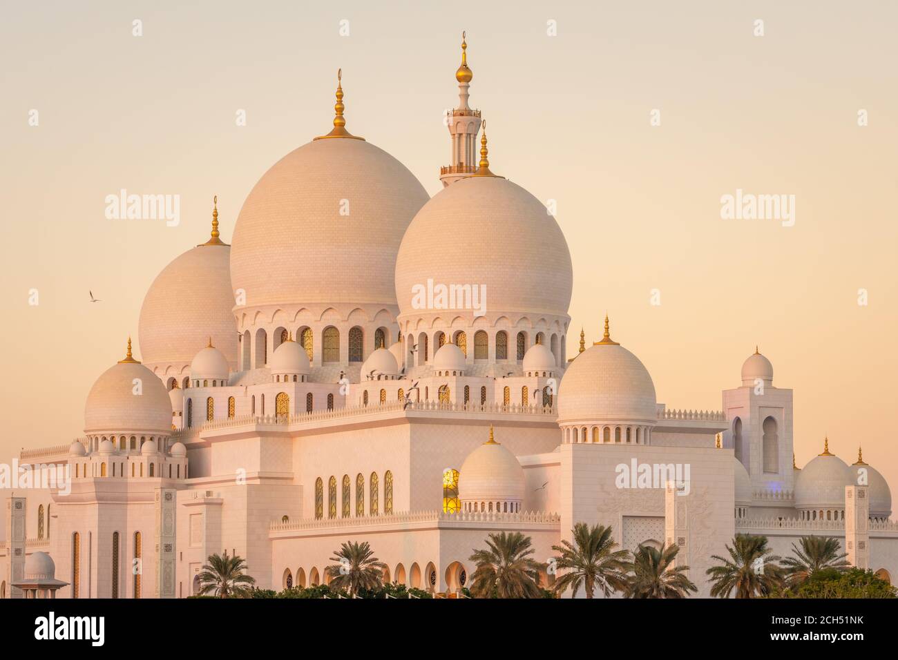 Sheikh Zayed Grand Moschee in Abu Dhabi, Vereinigte Arabische Emirate Stockfoto