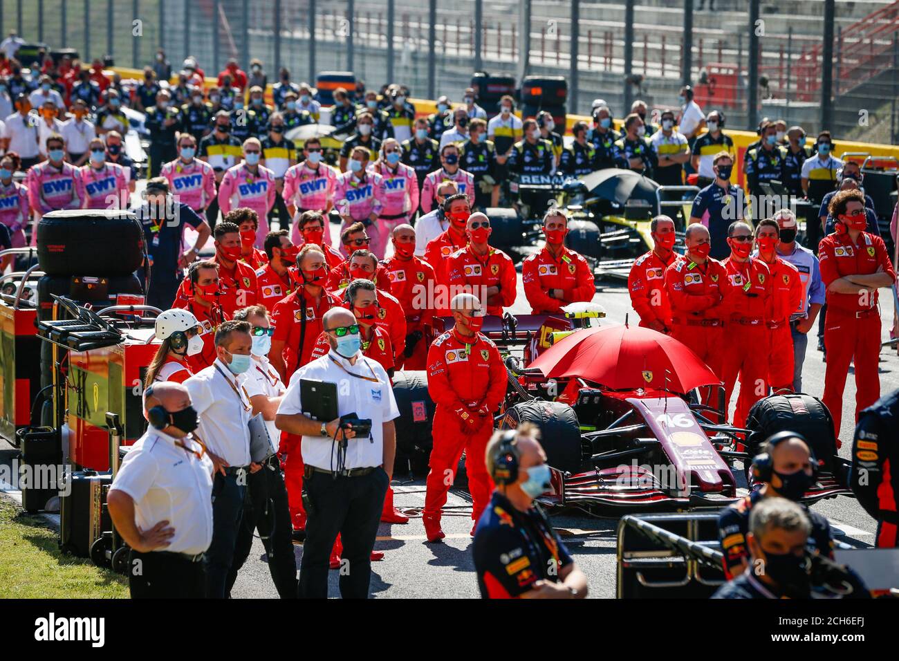 16 LECLERC Charles (mco), Scuderia Ferrari SF1000, Startaufstellung, Kühlergrill de Abfahrt, während der Formel 1 Pirelli Gran Premio della Toscana Ferrari 100 Stockfoto