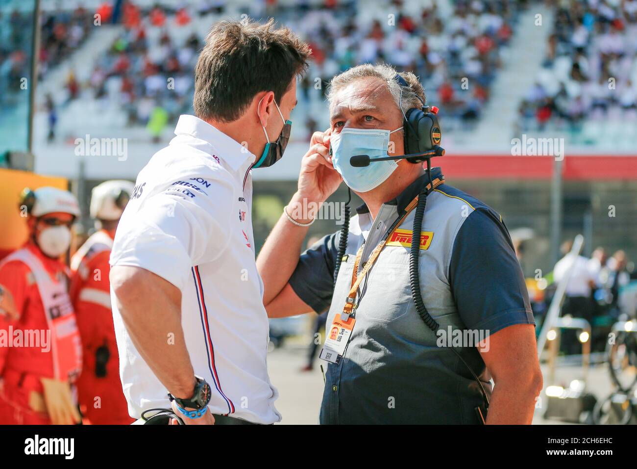 ISOLA Mario (ita), Motorsport Racing Manager von Pirelli, WOLFF Toto (aut), Teamchef & CEO Mercedes AMG F1 GP, Portrait während der Formel 1 Pire Stockfoto