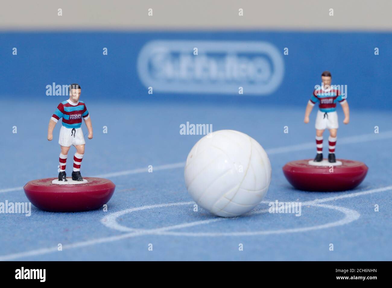 Subbuteo Inddor Edition, das Tischfußballspiel. Stockfoto