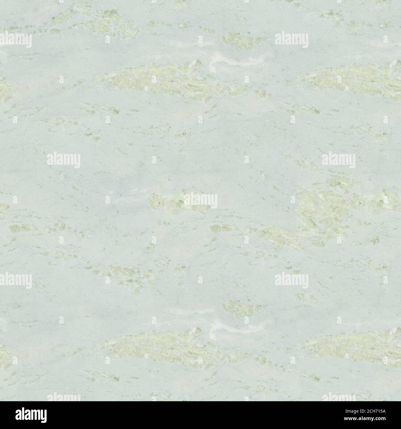 Struktur aus Carrara-Marmor. Hellgrüner Naturstein Hintergrund. Bianco Venatino Marmor. Nahtlos quadratisch, Fliesenfertig. Stockfoto