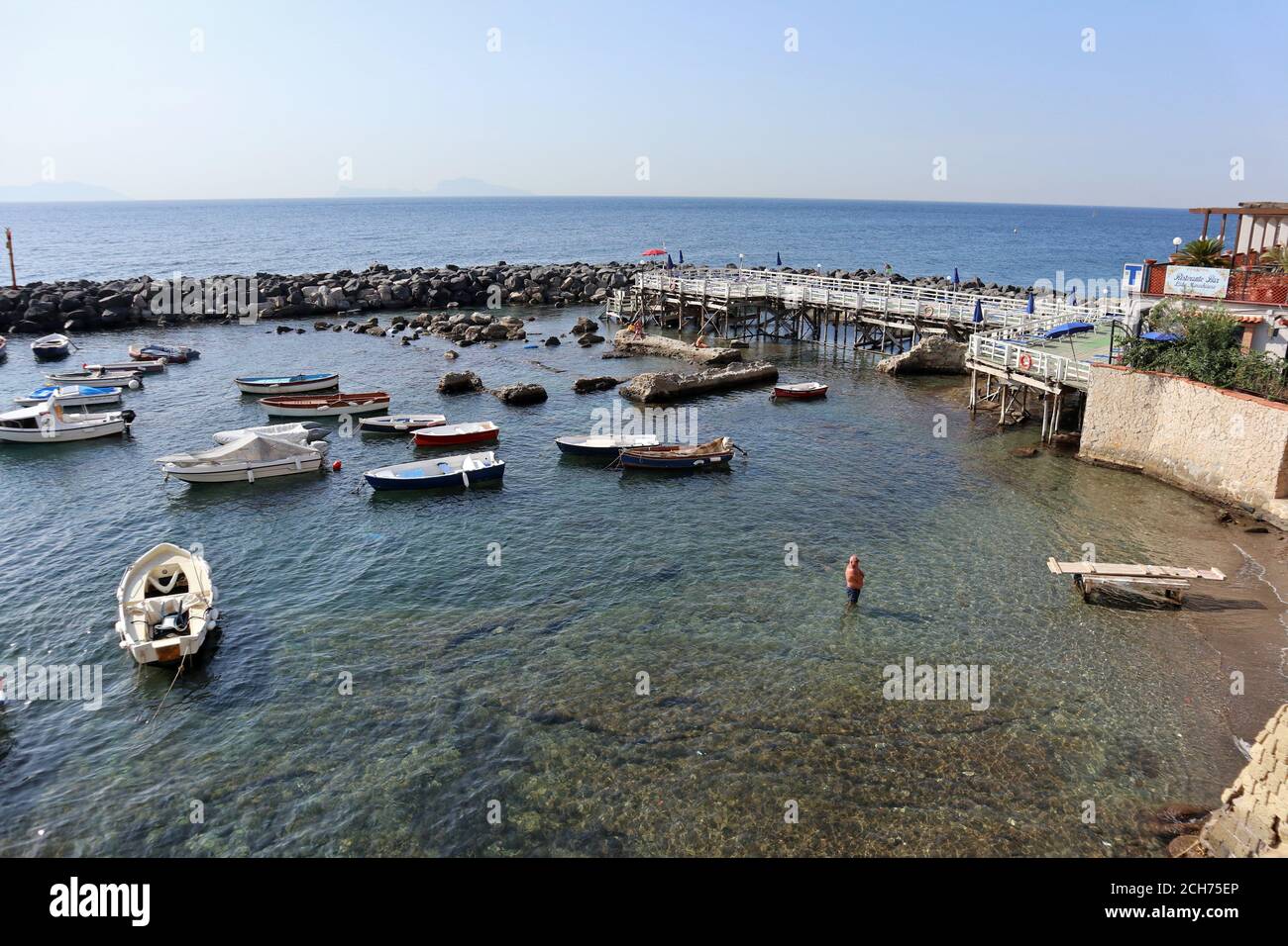Napoli - Bagno a Marechiaro Stockfoto