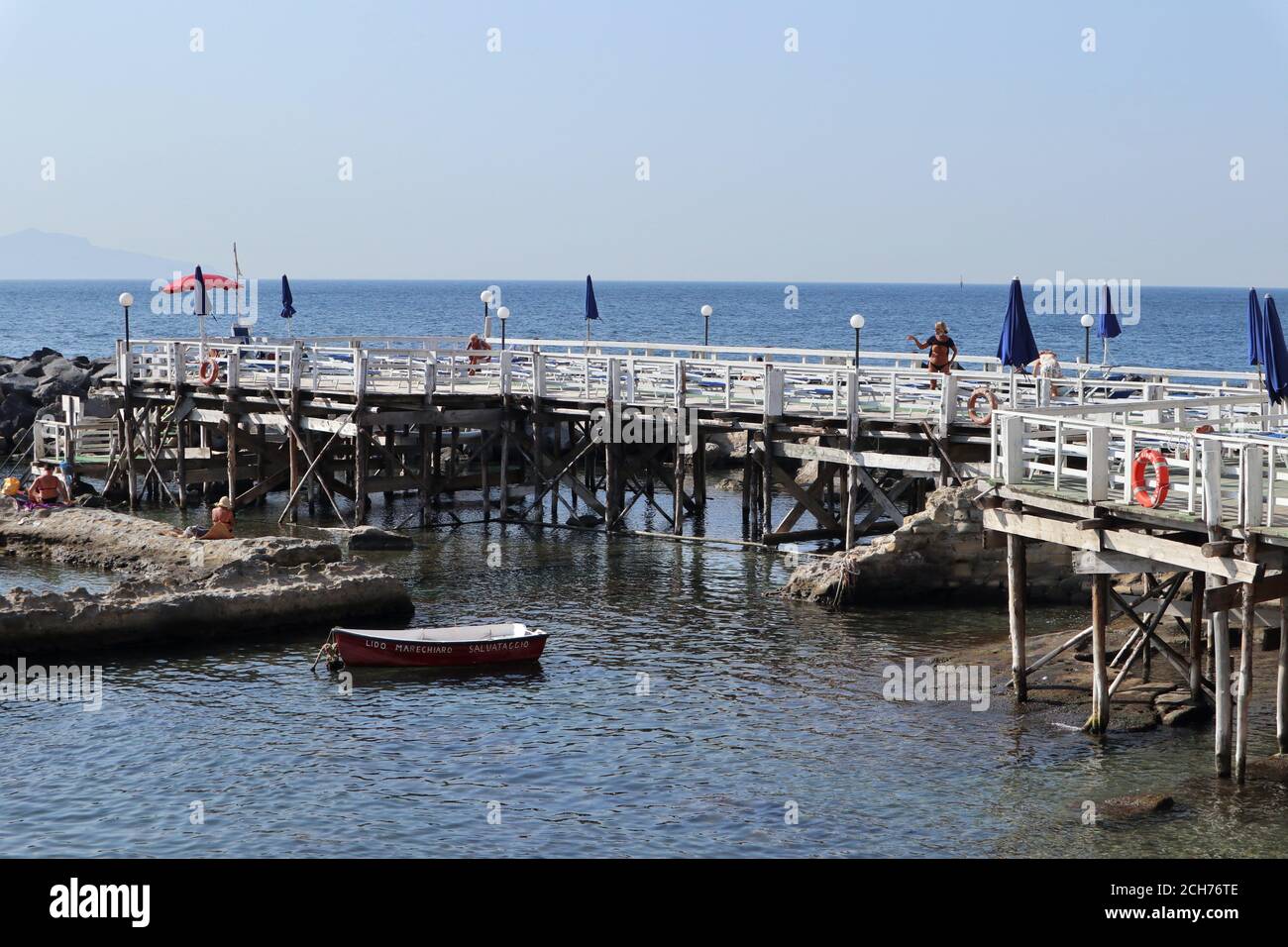 Napoli - Lido di Marechiaro Stockfoto