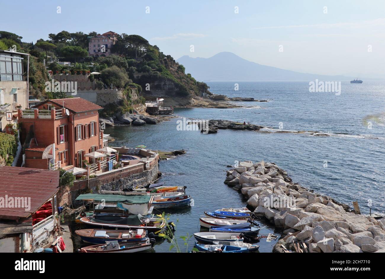 Napoli - Panorama da Marechiaro Stockfoto