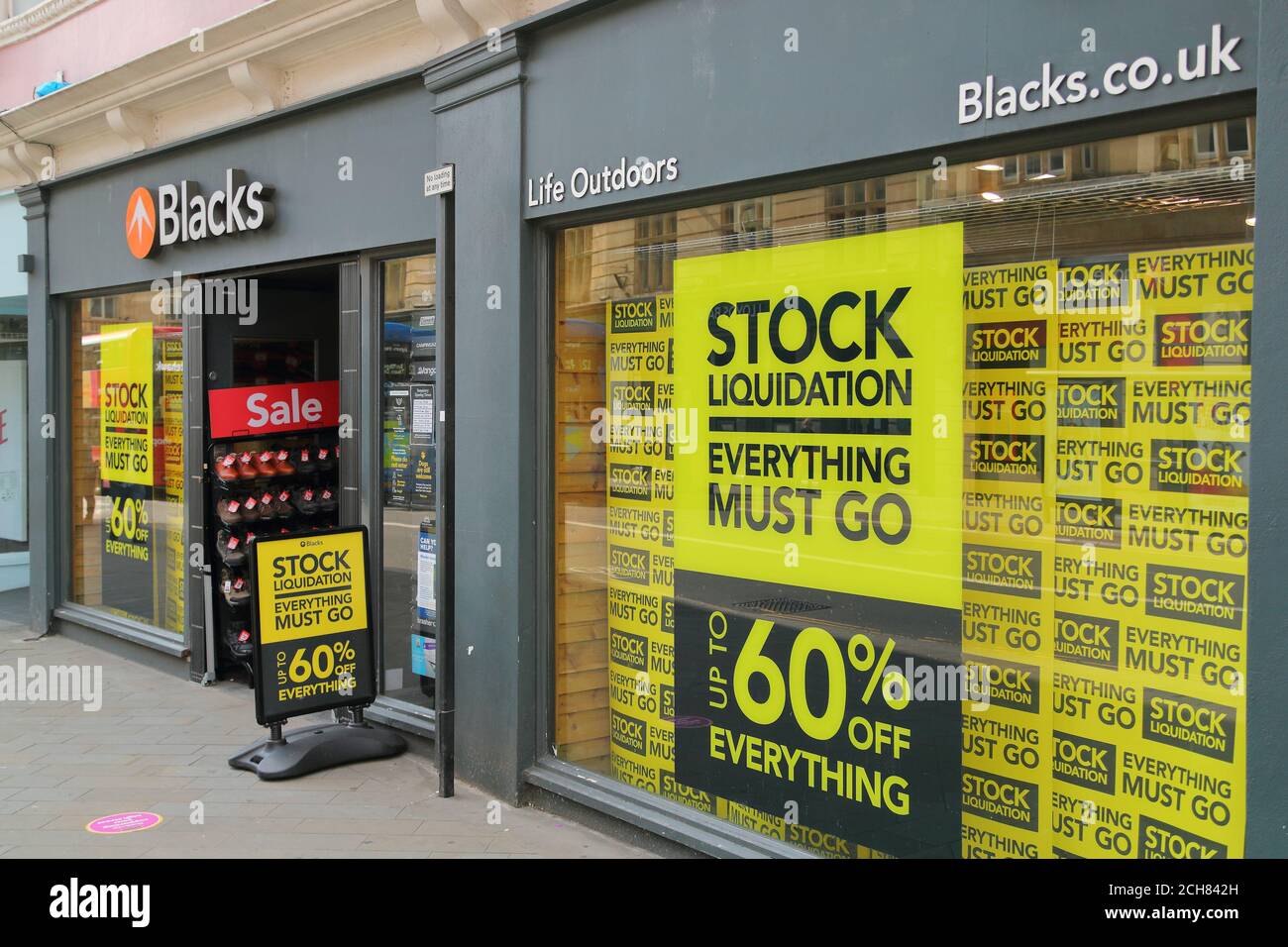 Black Outdoor Equipment Specialist Outlet in Brighton, Großbritannien Stockfoto