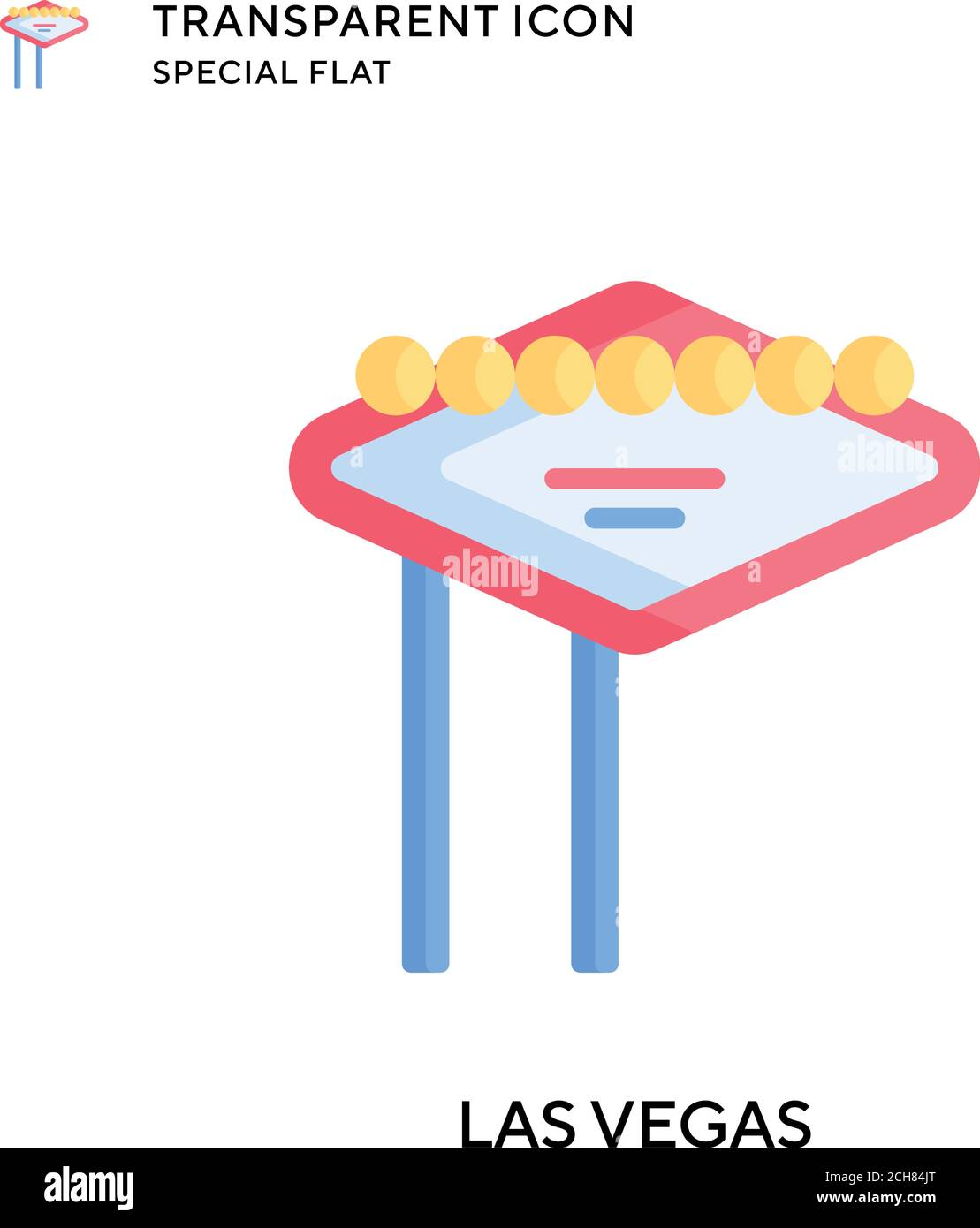 Las vegas Vektorsymbol. Flache Illustration. Vektor EPS 10. Stock Vektor