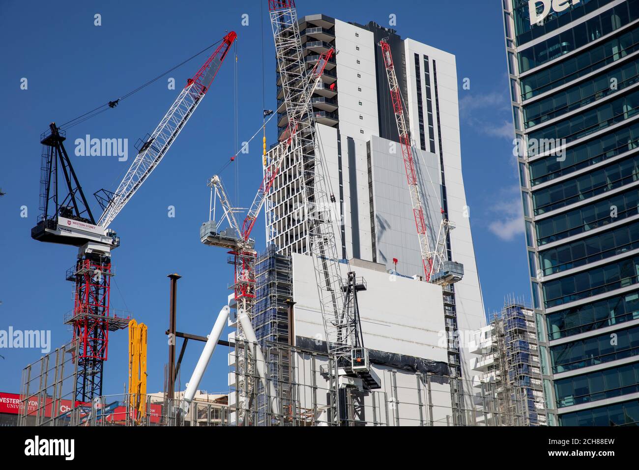 Bau- und Entwicklungsstandort Parramatta in Western Sydney, NSW, Australien Stockfoto