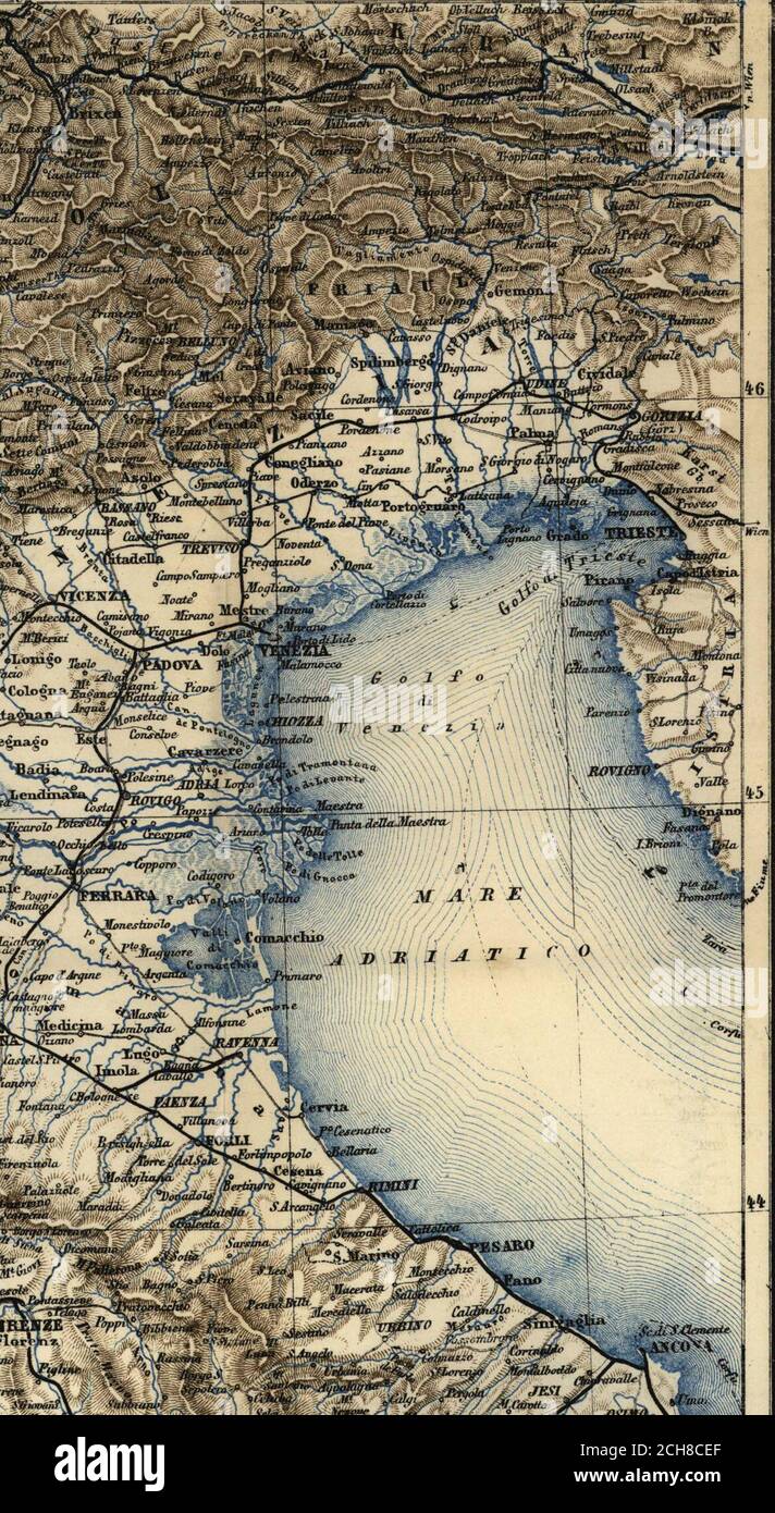 . Italien: handbuch für Reisende. Erster Teil (Norditalien) . ^-i -J -^{r-- . p Vwfi JMioaiiflola /W /T^™5CT^JJ^mwtoit ftf^Le^V ./»„.j /r Ilka.TFS(mJ^T ^iti^o. J<i^ AV!oi,iaJtb EKT 10 II DOJ-iiibI mil Ed Wbctm-t ITALIEN. HANDBUCH FÜR REISENDE VON K. B2BDEKER. ERSTER TEIL: NORDITALIEN, DARUNTER LEGHORN, FLORENZ UND ANCONA, UND DIE INSEL KORSIKA. Mit 7 Karten und 28 Plänen.DRITTE AUFLAGE, ÜBERARBEITET UND AUOJfMfTED. LEIPZIG: KARL BiEDEKER. 1874. Gehe hin, Buchlein, Gott sende dir gute Passage, und besonders laß dies dein Gebet sein, und ihnen allen, die du lesen oder hören wirst, wo du falsch bist, ein Stockfoto