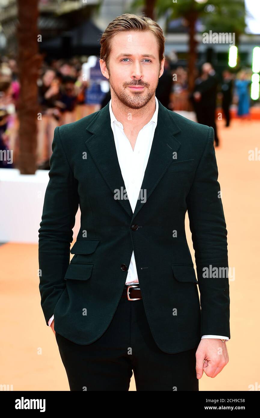 Ryan Gosling bei der Premiere von Nice Guys UK im Odeon-Kino, Leicester Square, London. DRÜCKEN Sie VERBANDSFOTO. Bilddatum: Montag 19. Mai 2016. Bildnachweis sollte lauten: Ian West/PA Wire Stockfoto