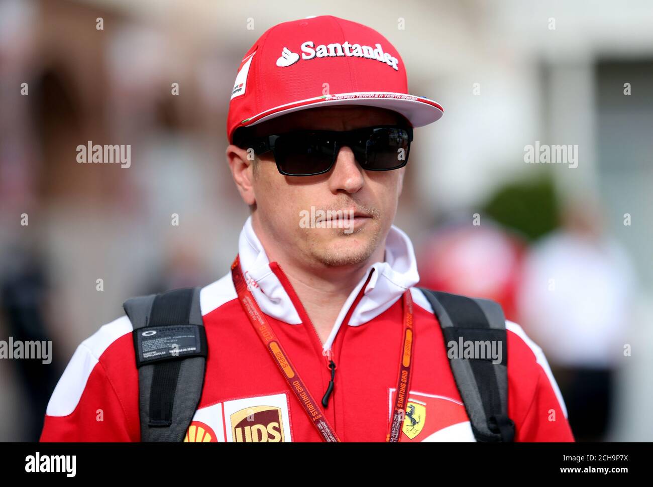 Ferrari Kimi Räikkönen auf dem Circuit de Monaco, Monaco. DRÜCKEN Sie VERBANDSFOTO. Bilddatum: Donnerstag, 26. Mai 2016. Siehe PA Story AUTO Monaco. Bildnachweis sollte lauten: David Davies/PA Wire. EINSCHRÄNKUNGEN: Nur für redaktionelle Zwecke. Kommerzielle Nutzung mit vorheriger Zustimmung der Teams. Weitere Informationen erhalten Sie unter +44 (0)1158 447447. Stockfoto