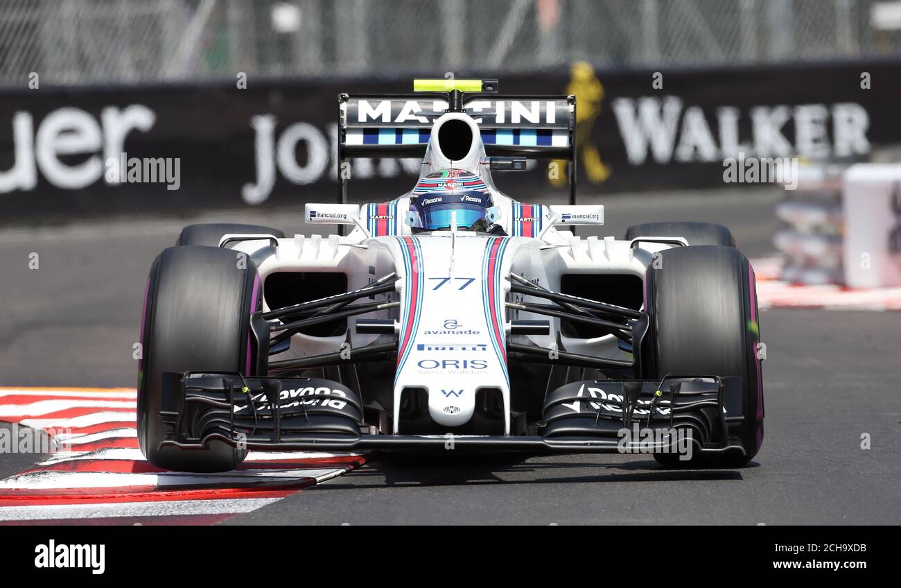 Williams Valtteri Bottas beim dritten Training auf dem Circuit de Monaco, Monaco. DRÜCKEN Sie VERBANDSFOTO. Bilddatum: Samstag, 28. Mai 2016. Siehe PA Story AUTO Monaco. Bildnachweis sollte lauten: David Davies/PA Wire. EINSCHRÄNKUNGEN: Nur für redaktionelle Zwecke. Kommerzielle Nutzung mit vorheriger Zustimmung der Teams. Weitere Informationen erhalten Sie unter +44 (0)1158 447447. Stockfoto