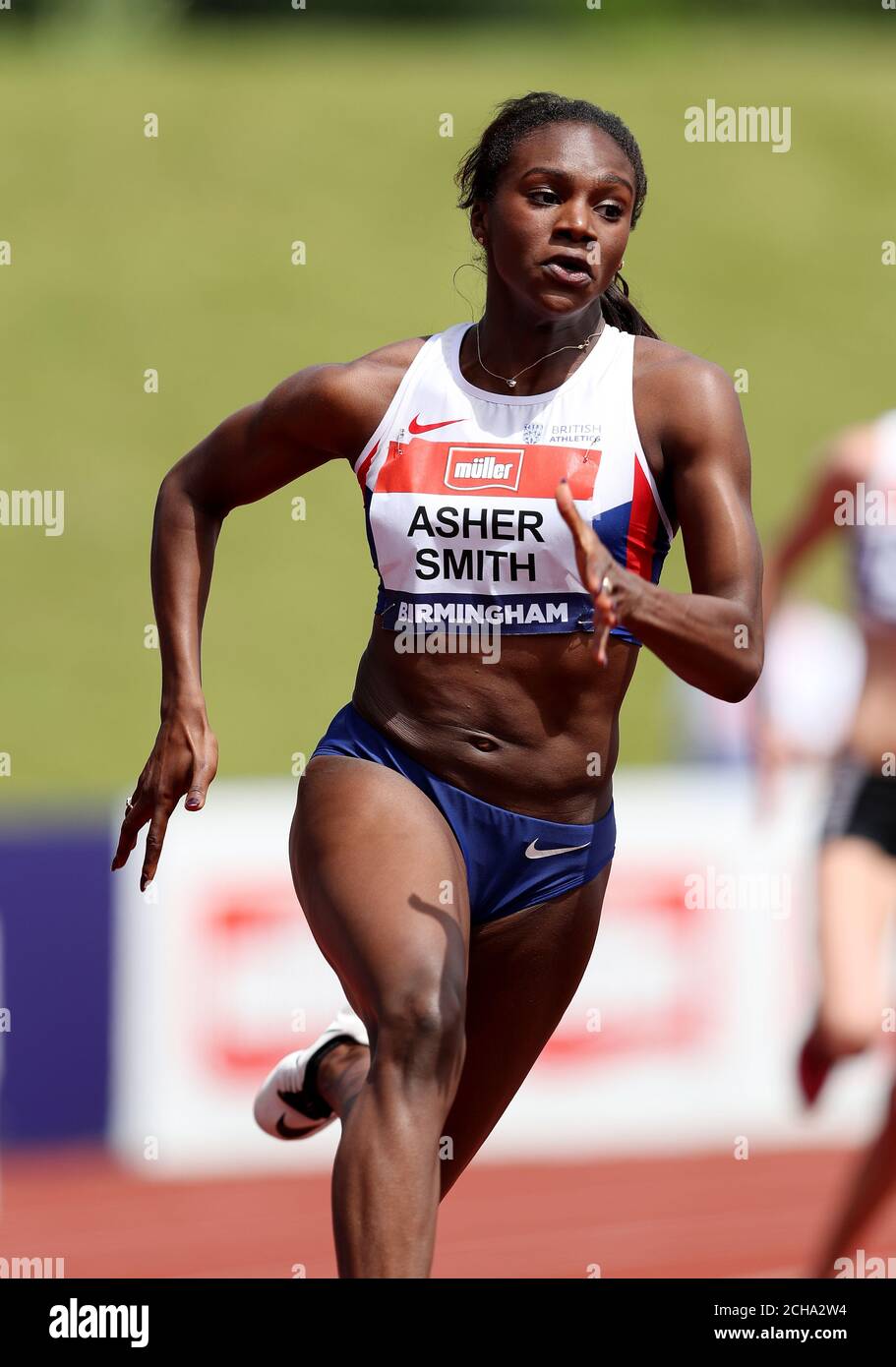 Dina Asher-Smith am zweiten Tag der British Championships im Alexander Stadium, Birmingham. Stockfoto