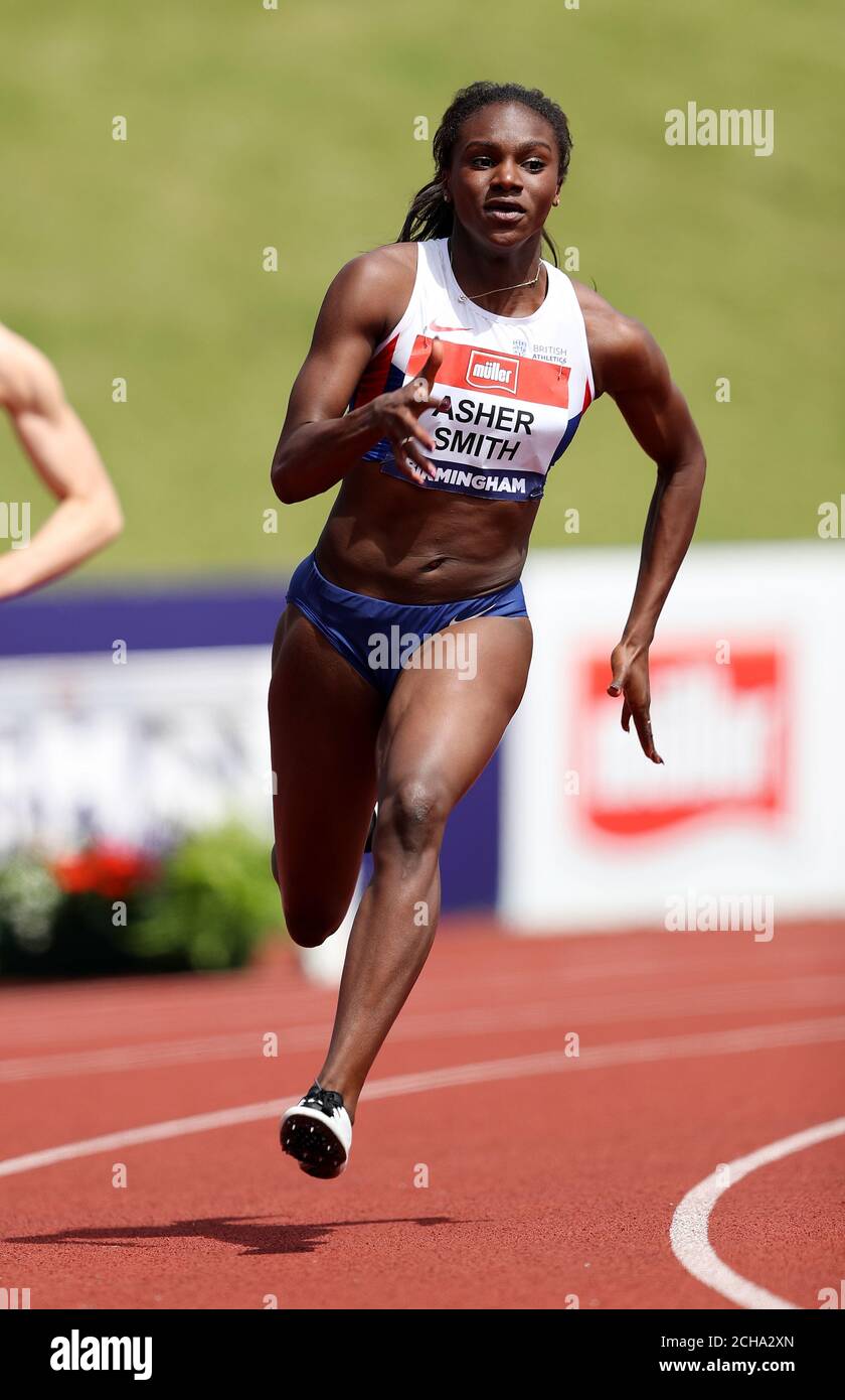 Dina Asher-Smith am zweiten Tag der British Championships im Alexander Stadium, Birmingham. Stockfoto