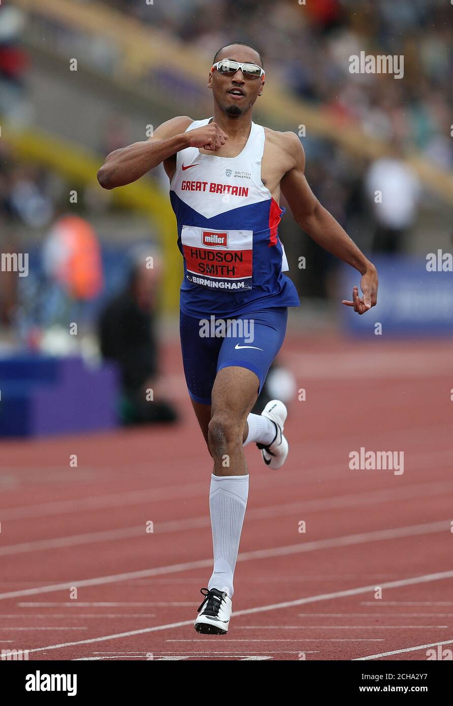 Matthew Hudson-Smith in der 400m während des zweiten Tages der British Championships im Alexander Stadium, Birmingham. Stockfoto