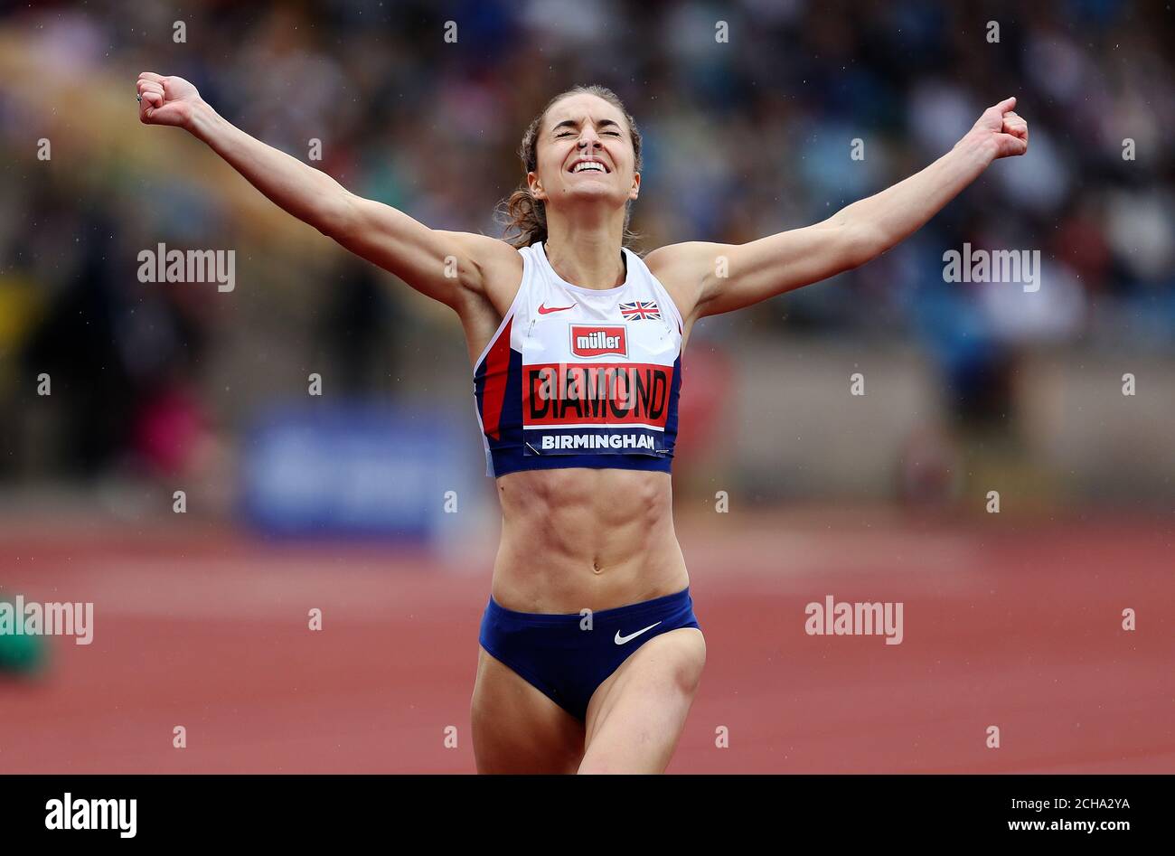 Emily Diamond in der 400m während des zweiten Tages der British Championships im Alexander Stadium, Birmingham. Stockfoto