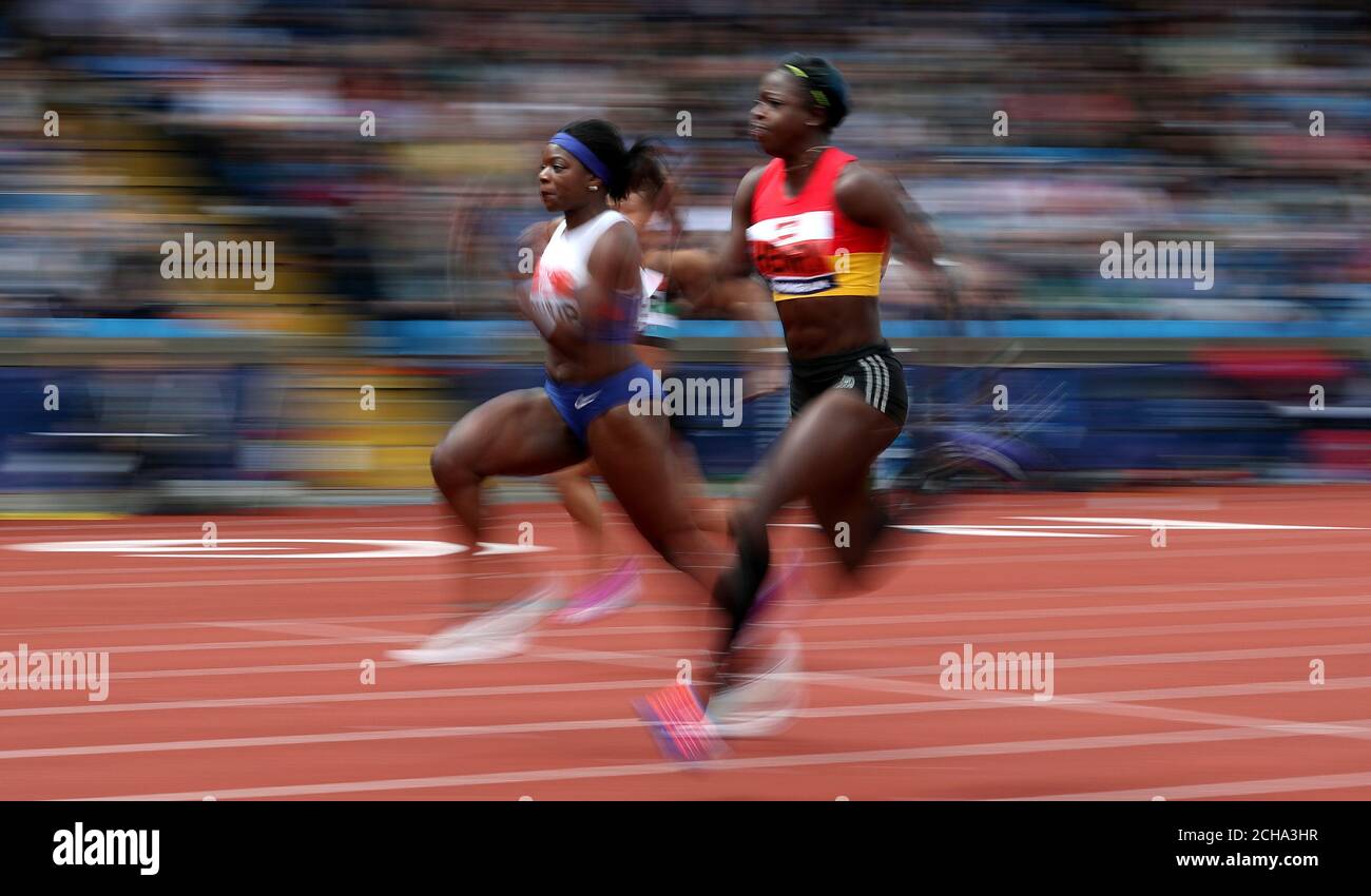 Asha Philip in der 100m während des Tages einer der British Championships im Alexander Stadium, Birmingham. Stockfoto