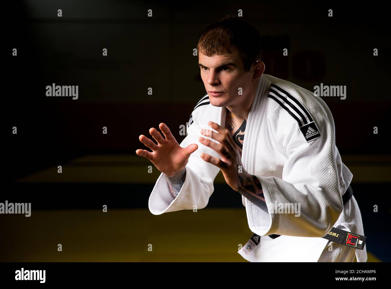 Großbritannien Judo-Spieler Danny Williams während des Medientages an der University of Wolverhampton, Walsall. Stockfoto